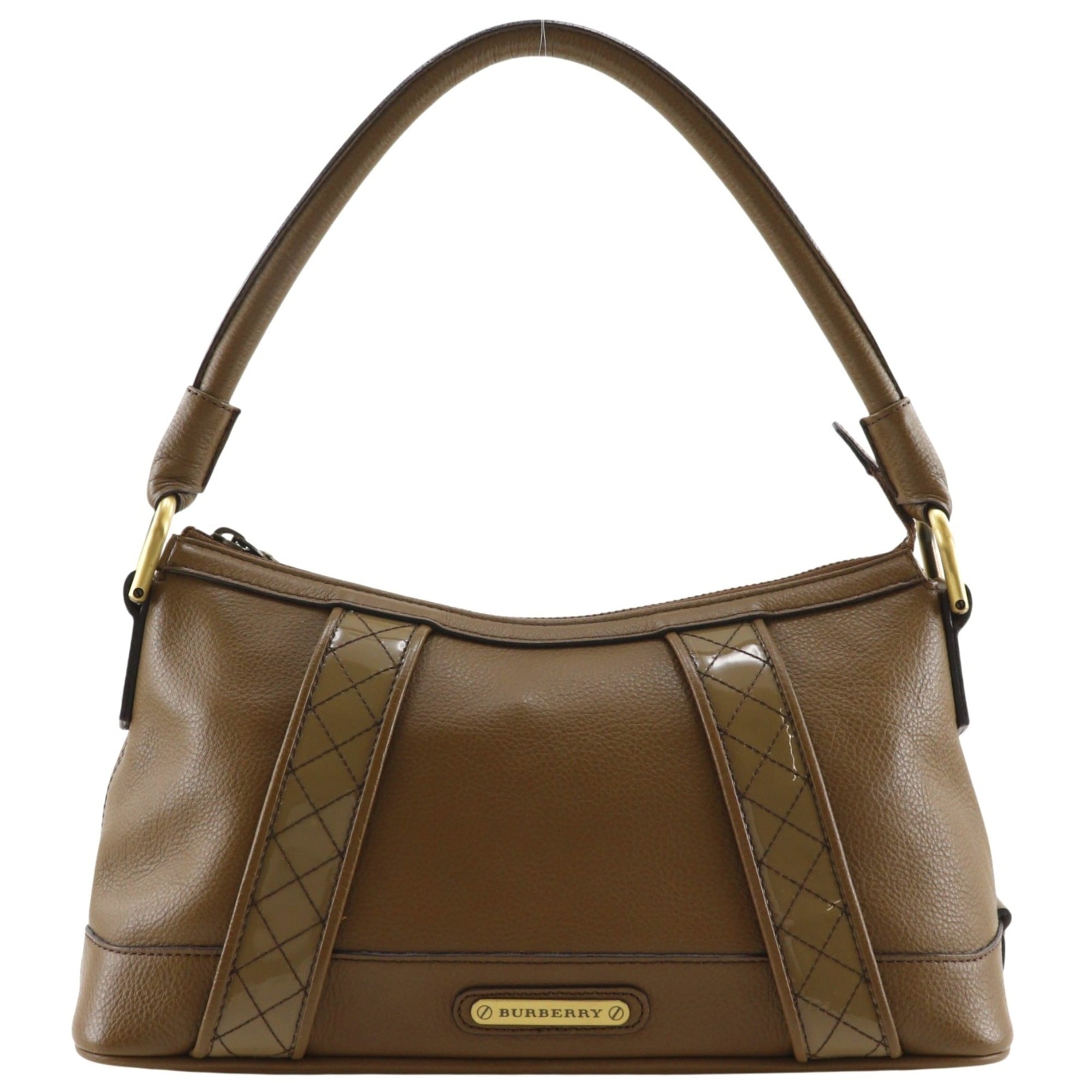 Burberry Brown Leather Shoulder Bag (Pre-Owned)