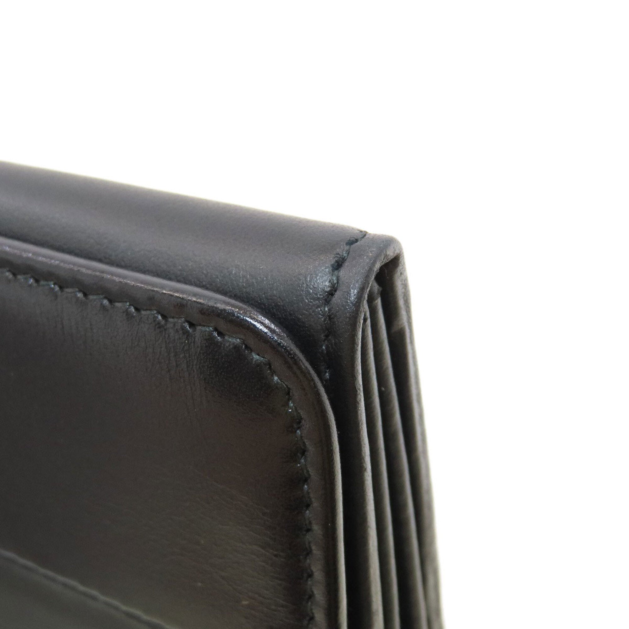 Bvlgari Bvlgari Bvlgari Black Leather Long Wallet (Bi-Fold) (Pre-Owned)