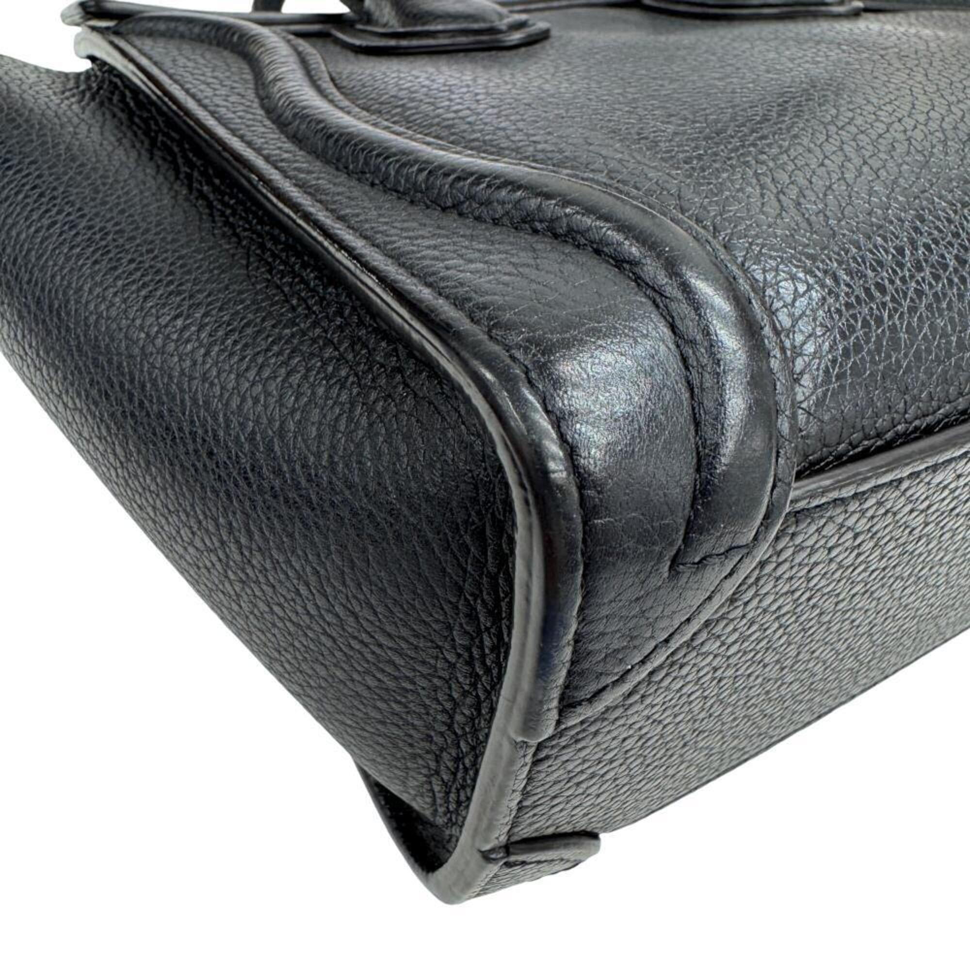 Celine Black Leather Handbag Shoulder Bag (Pre-Owned)
