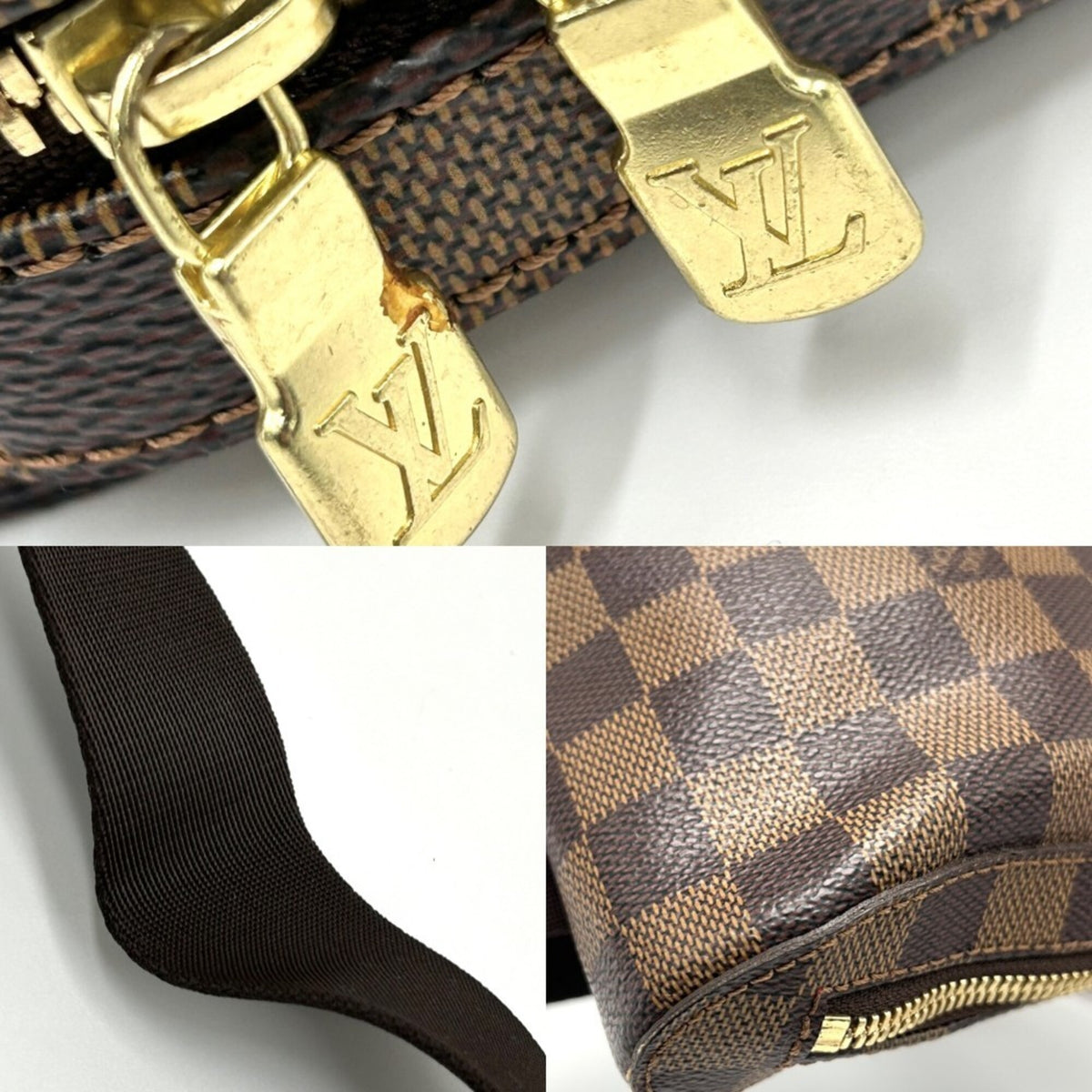 Louis Vuitton Brown Damier Canvas Fanny Pack Pouch Sling Bag (Pre-Owned)