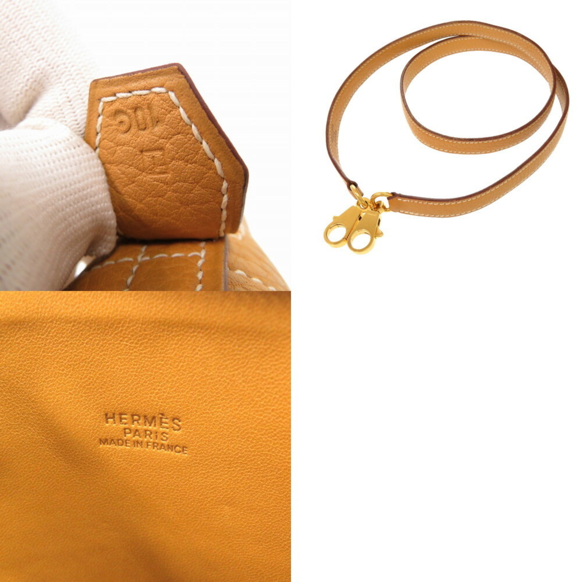 Hermes Natural Sable Fjord Leather Handbag (Pre-Owned)