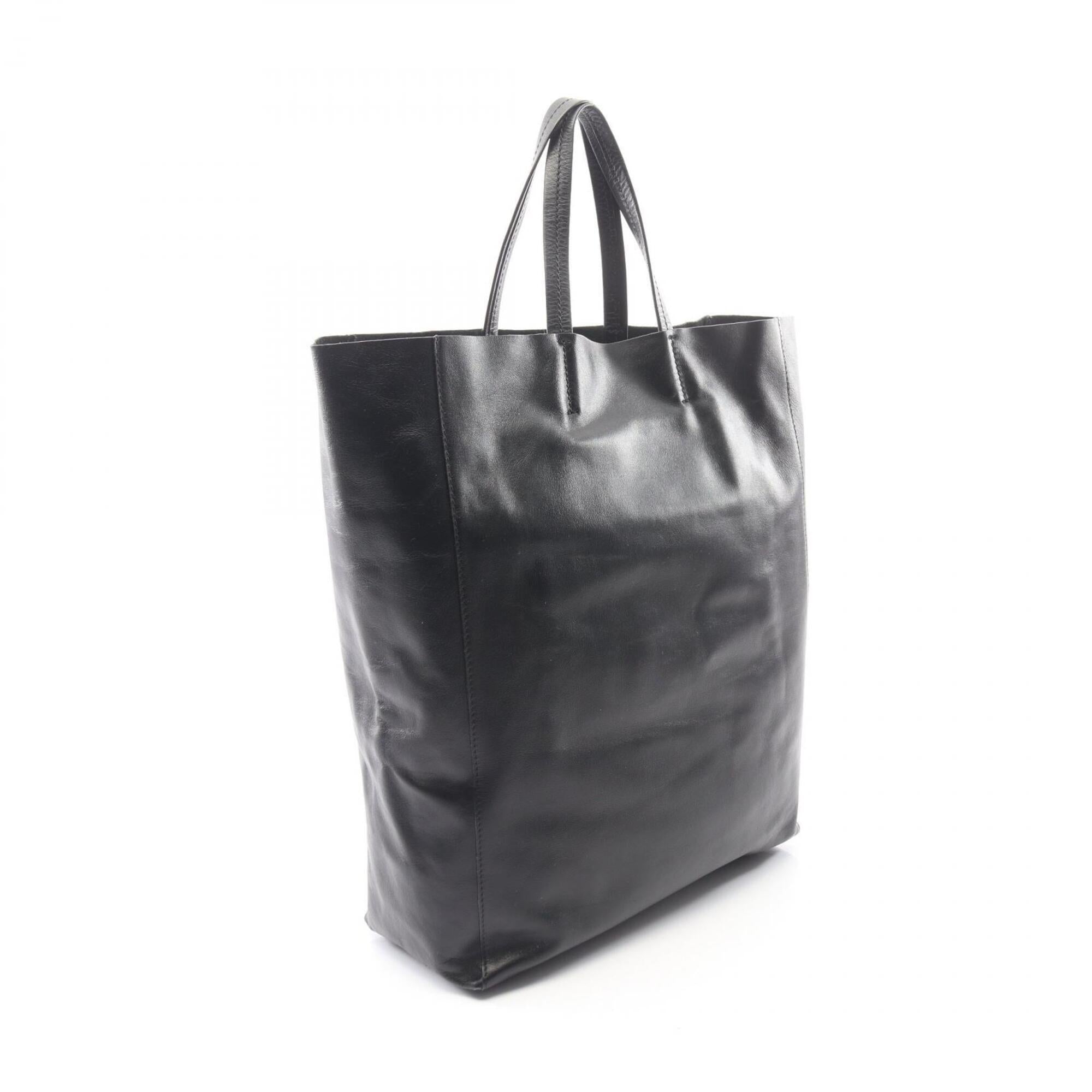 Celine Black Leather Handbag Tote Bag (Pre-Owned)