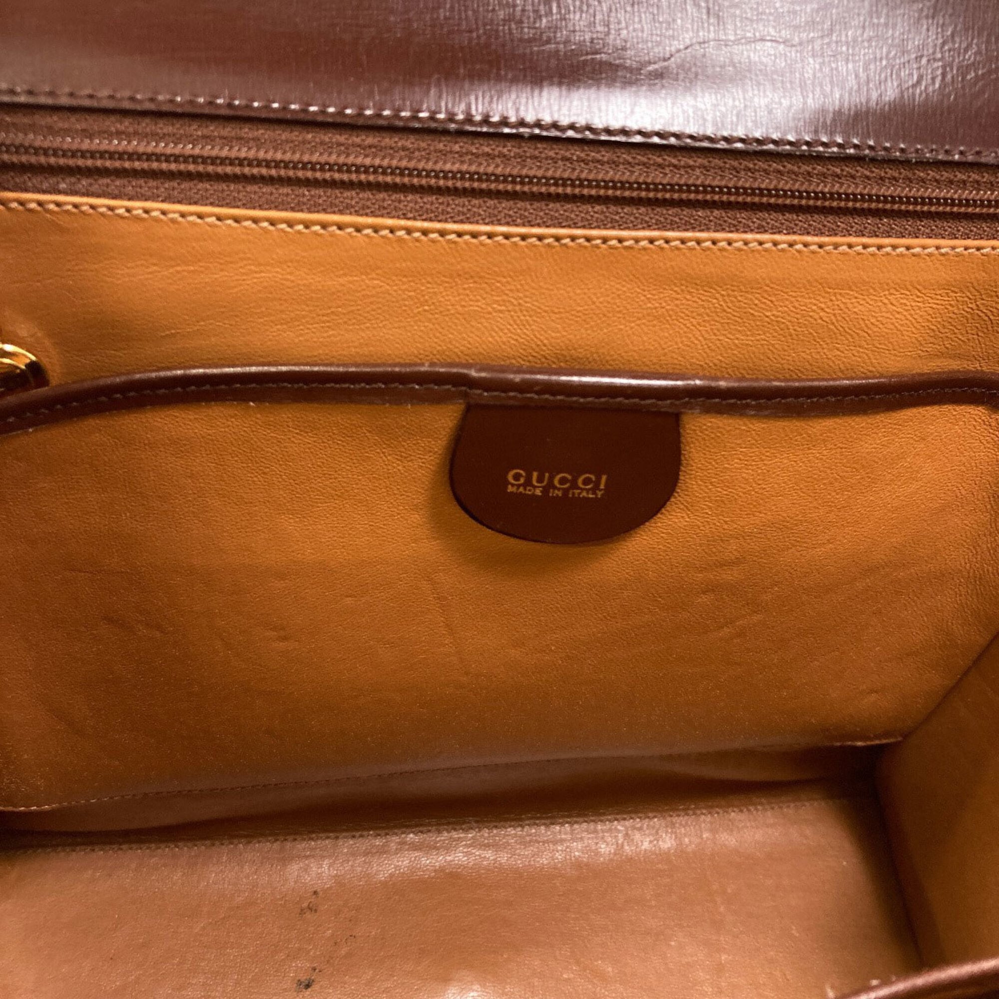Gucci Brown Leather Handbag (Pre-Owned)