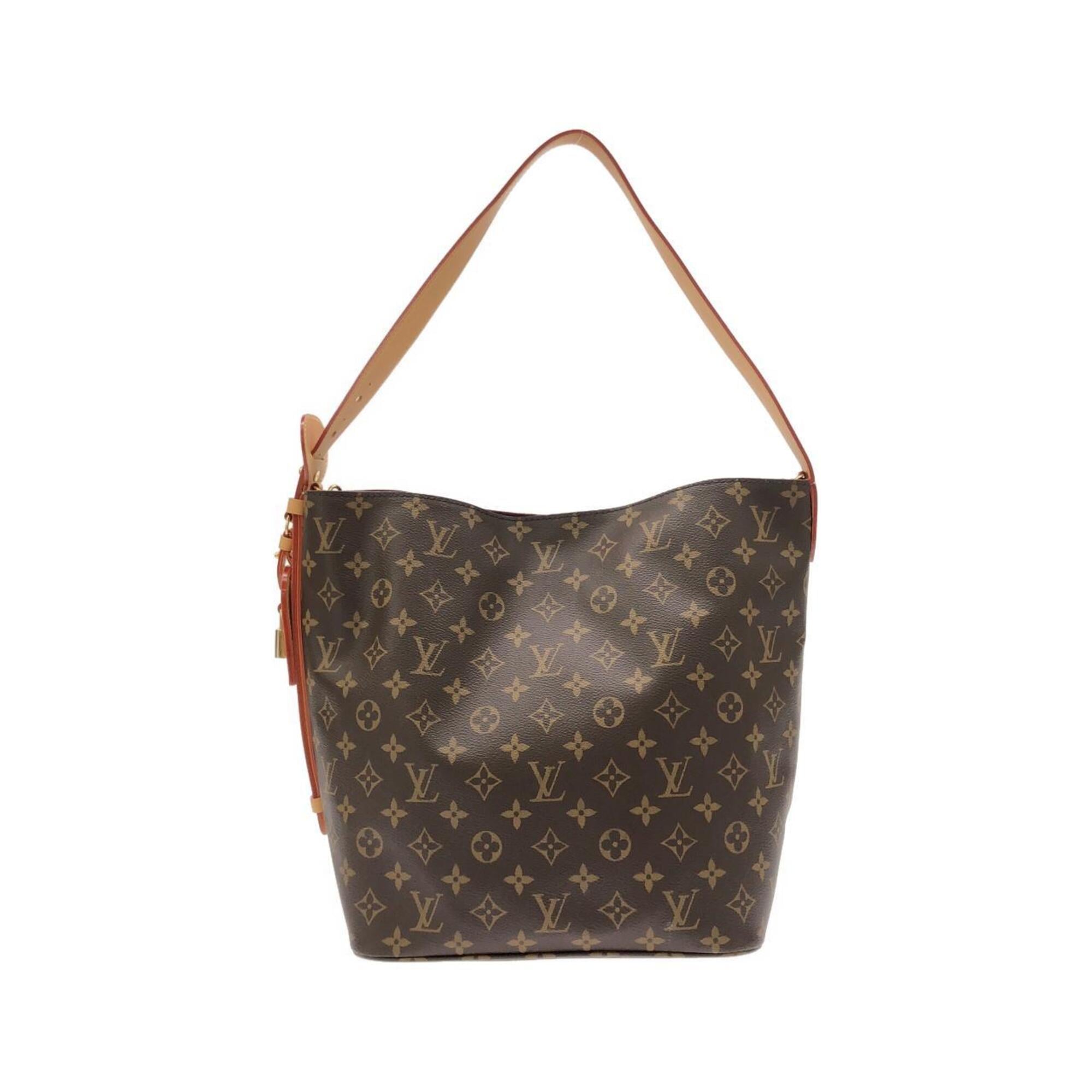 Louis Vuitton Monogram Marron Coated Canvas Pouch Shoulder Bag (Pre-Owned)