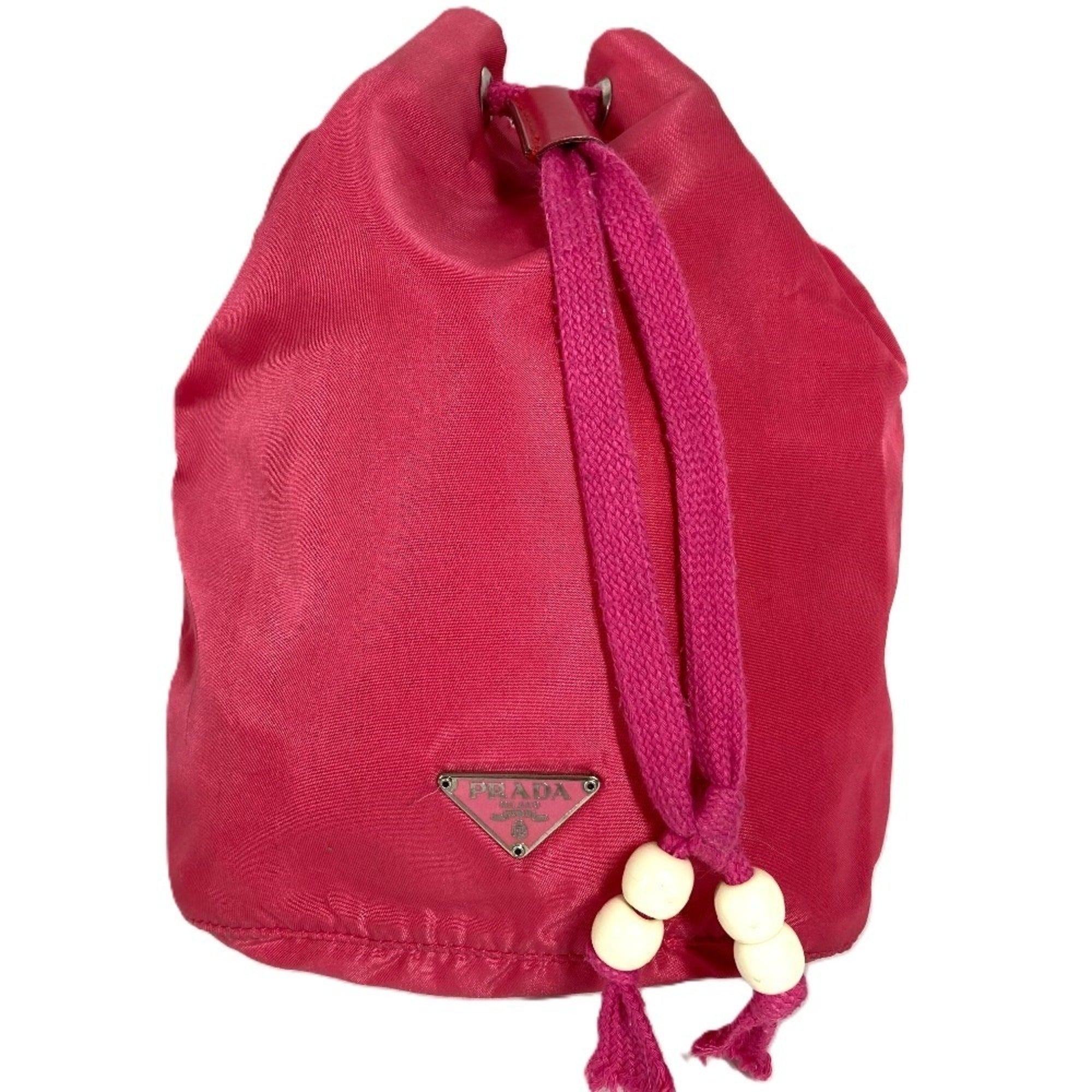 Prada Pink Nylon Handbag Pouch (Pre-Owned)