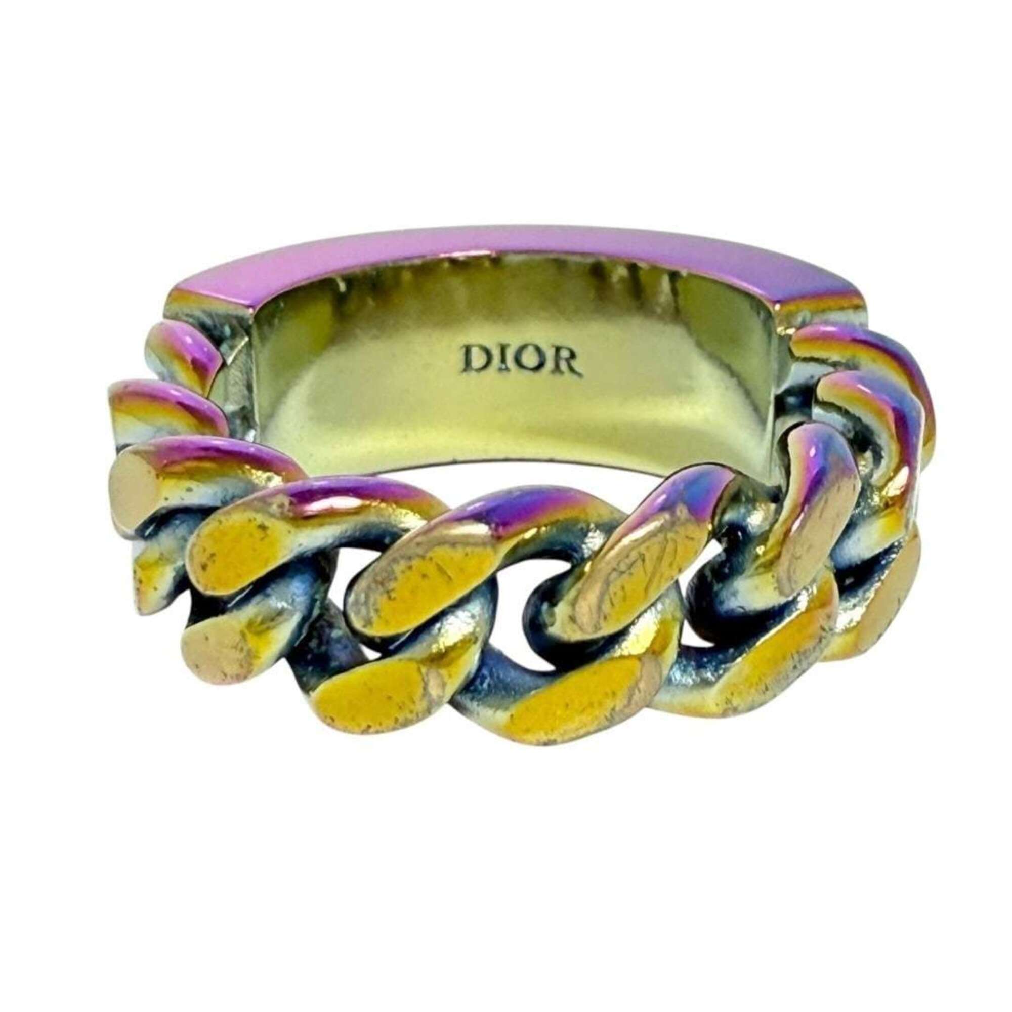Christian Dior Multi-Color Metal Band Ring (Pre-Owned)