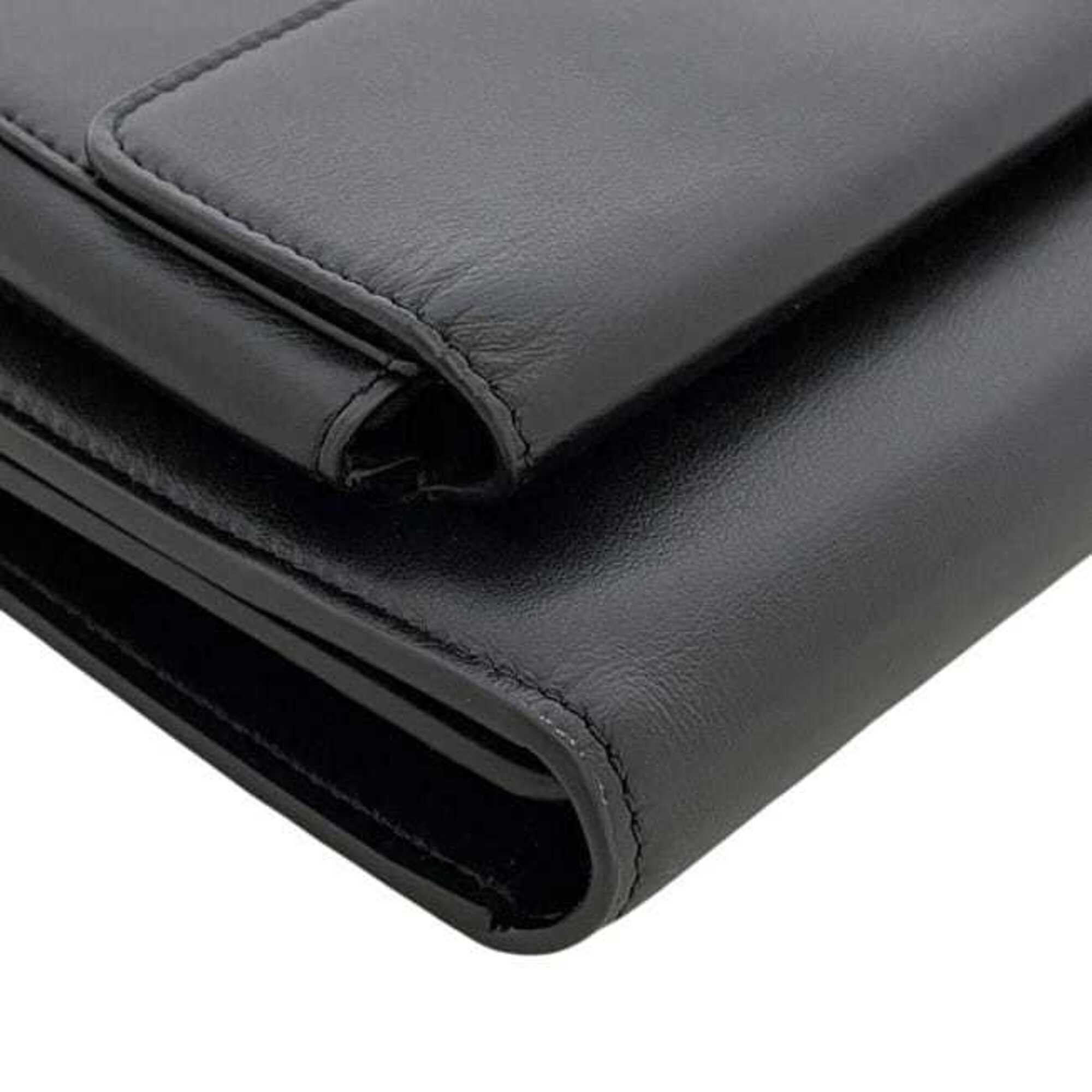 Versace Black Leather Clutch Bag (Pre-Owned)