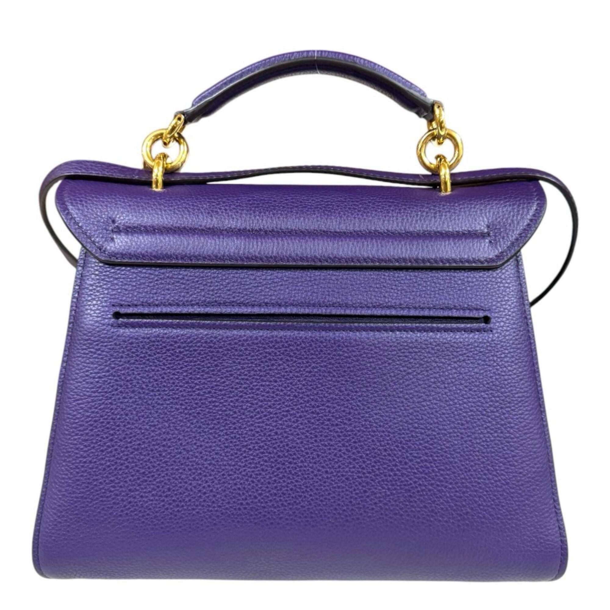 Salvatore Ferragamo Purple Leather Shoulder Bag (Pre-Owned)