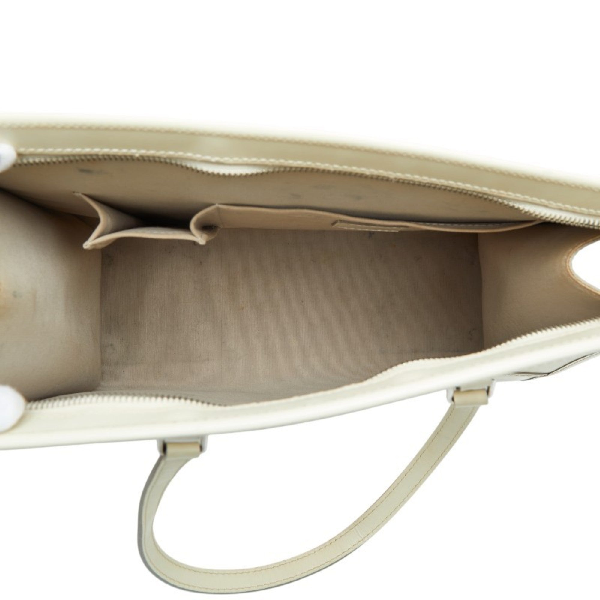 Louis Vuitton Lv Off White White Leather Shoulder Bag Tote Bag (Pre-Owned)