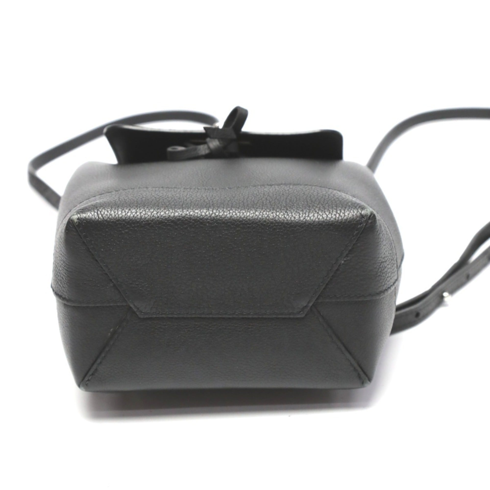 Louis Vuitton Black Noir Leather Backpack (Pre-Owned)
