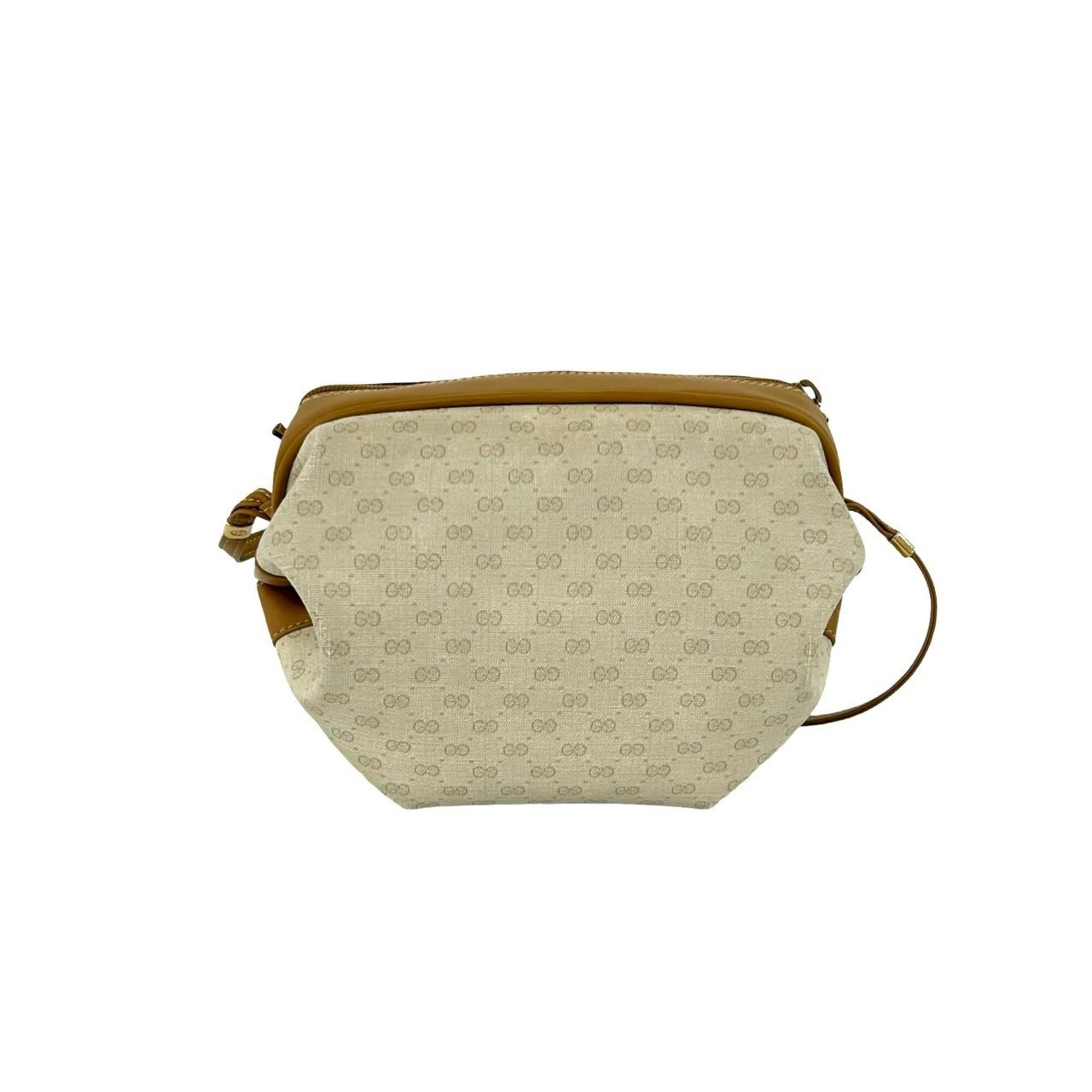 Gucci Brown Ivory Pvc Leather Pochette Shoulder Bag (Pre-Owned)