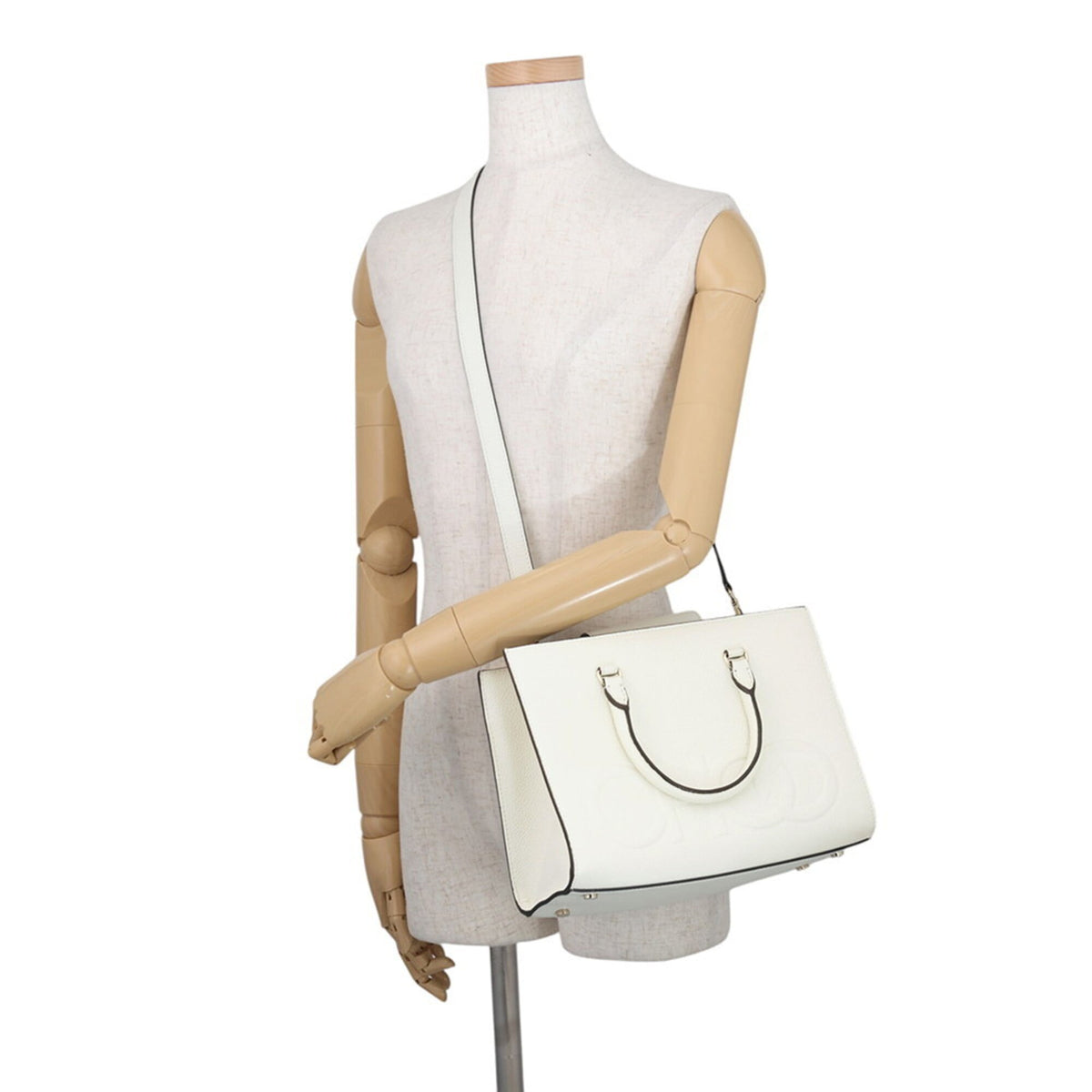 Jimmy Choo White Leather Handbag (Pre-Owned)