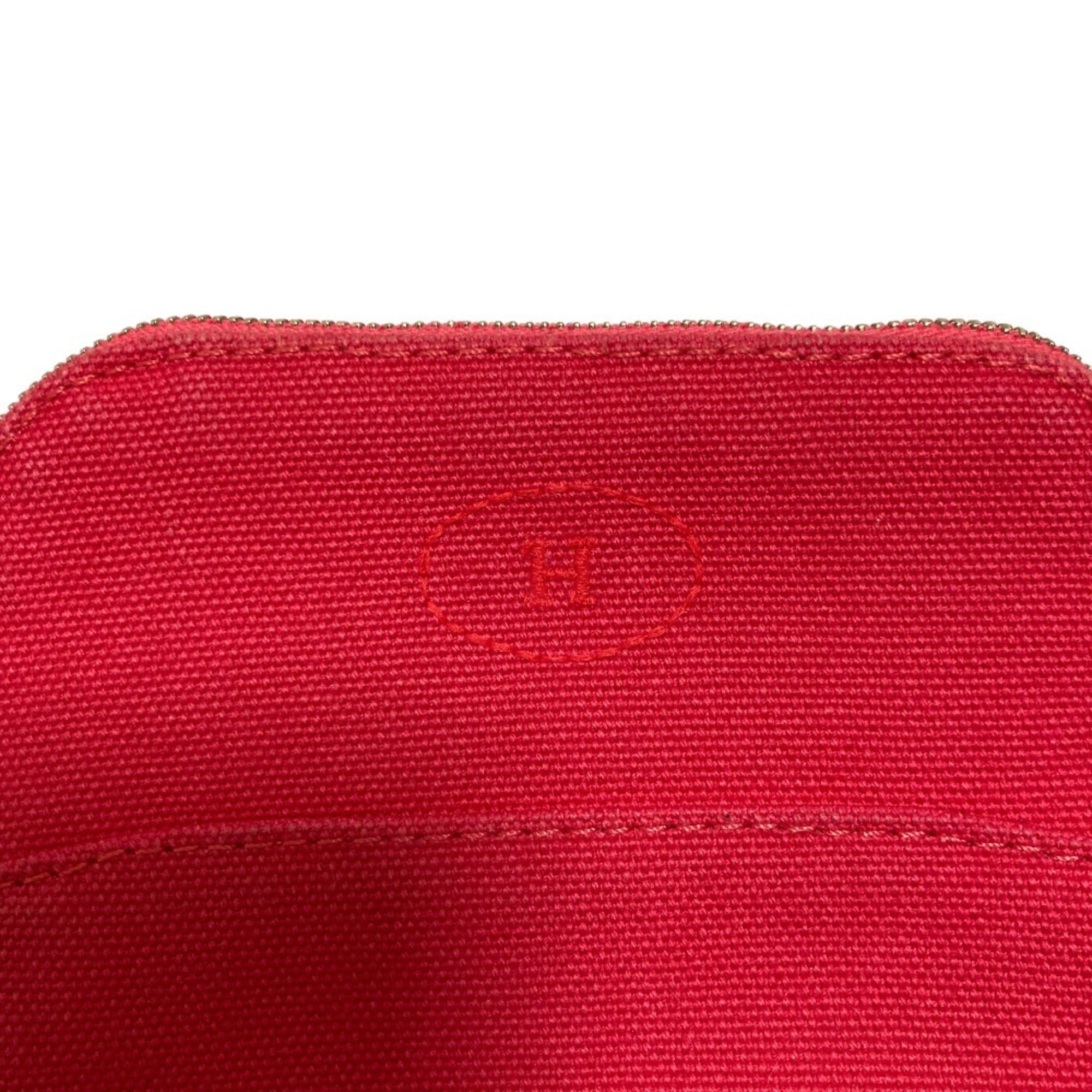 Hermes Pink Canvas Pouch (Pre-Owned)