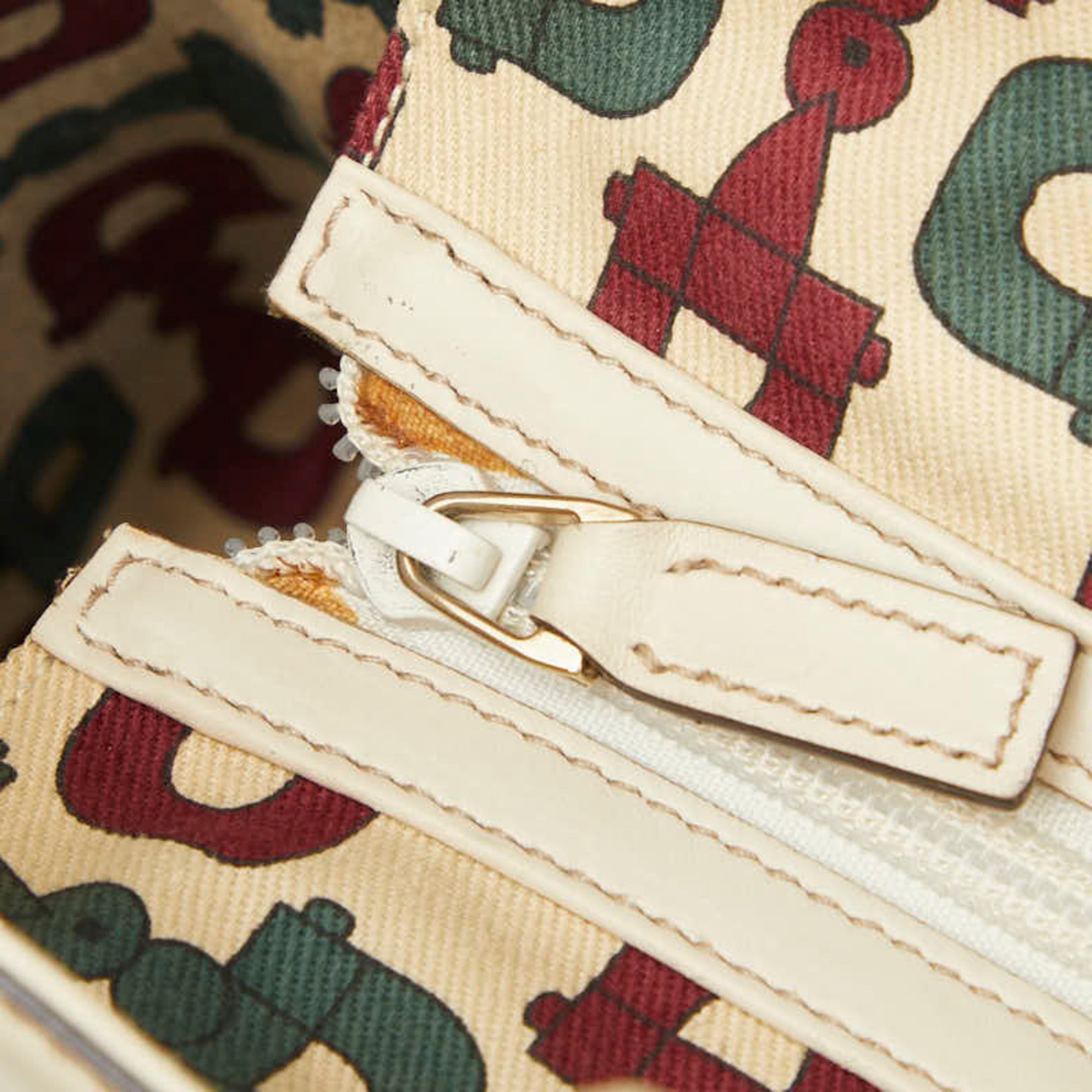 Gucci Ivory Leather Shoulder Bag Tote Bag (Pre-Owned)