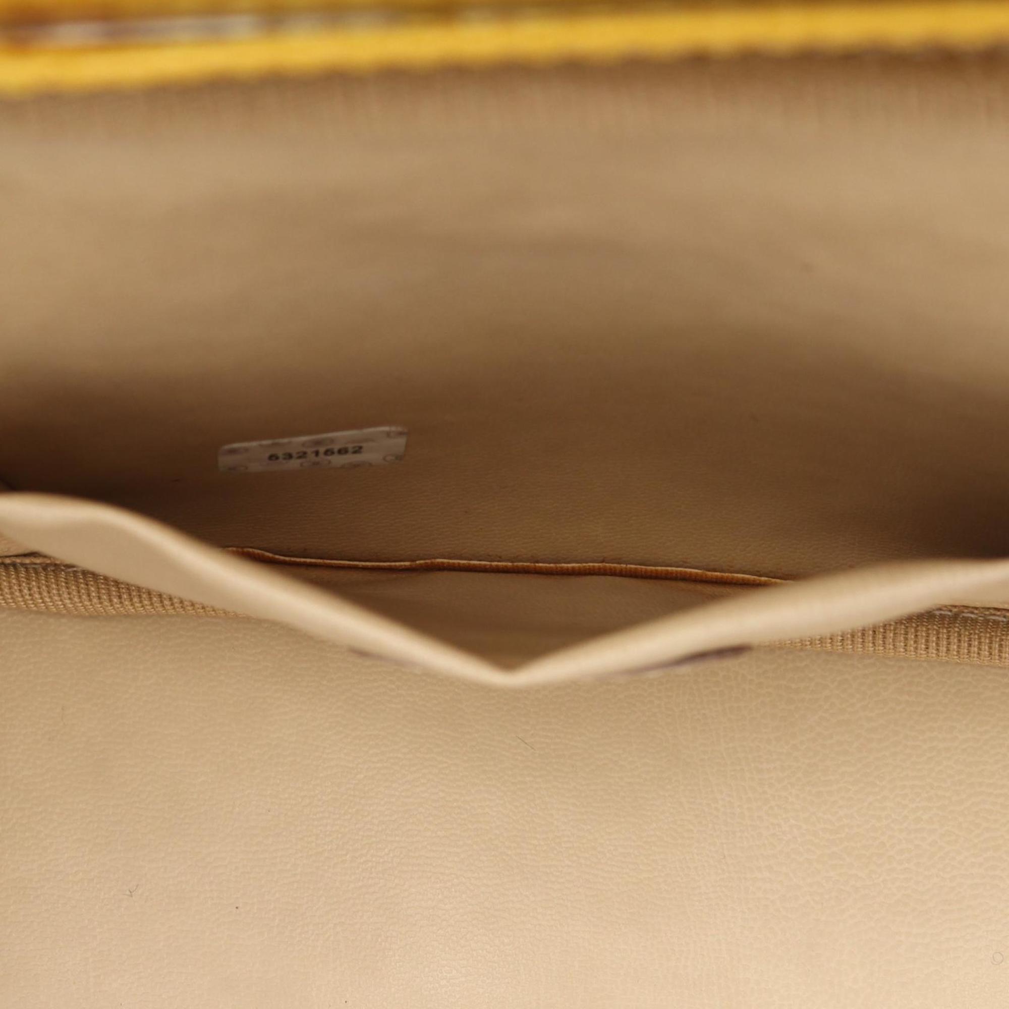 Chanel Yellow Leather Handbag Vanity Bag (Pre-Owned)