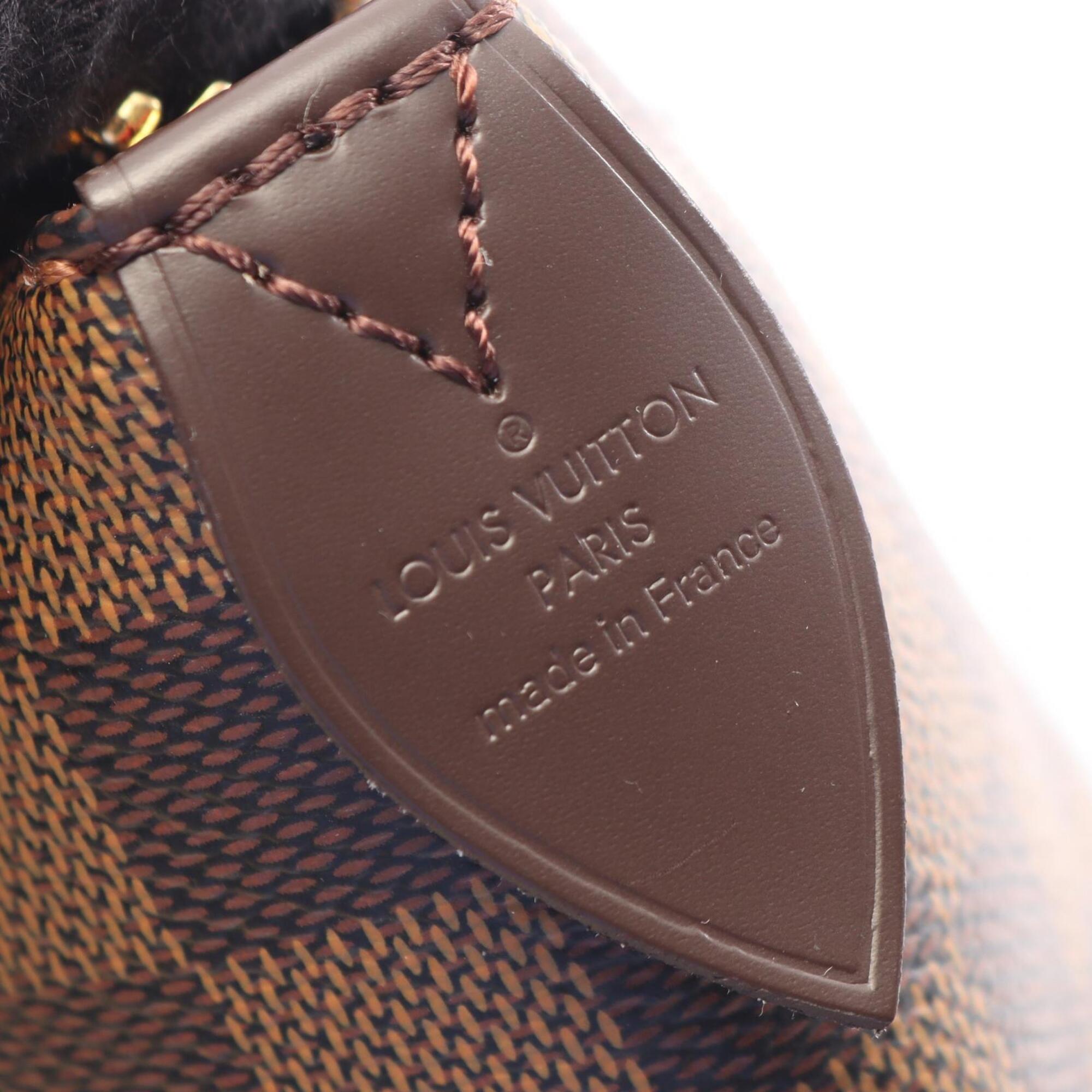 Louis Vuitton Brown Coated Canvas Leather Handbag Tote Bag (Pre-Owned)
