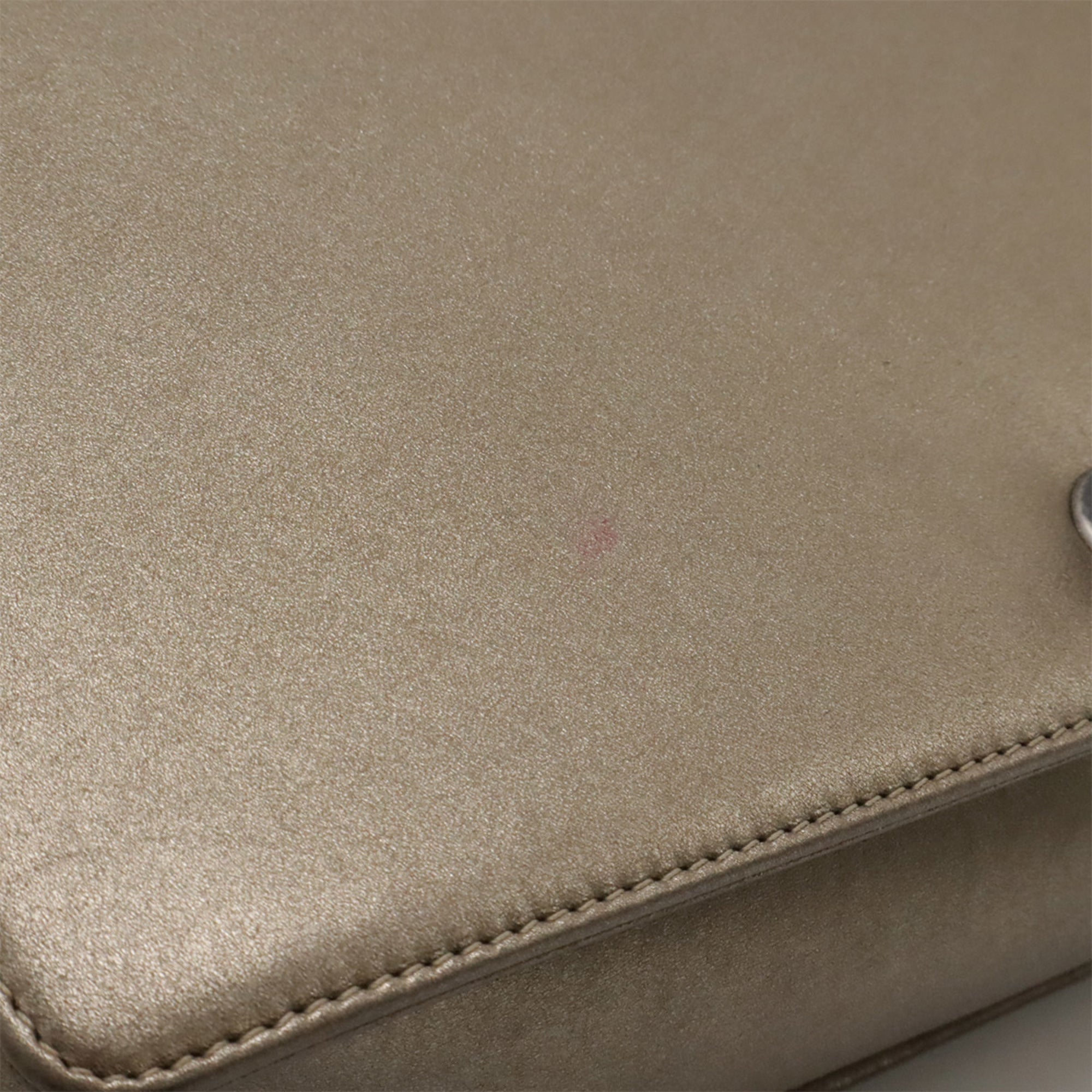 Chanel Matelasse Gold Gray Leather Shoulder Bag (Pre-Owned)