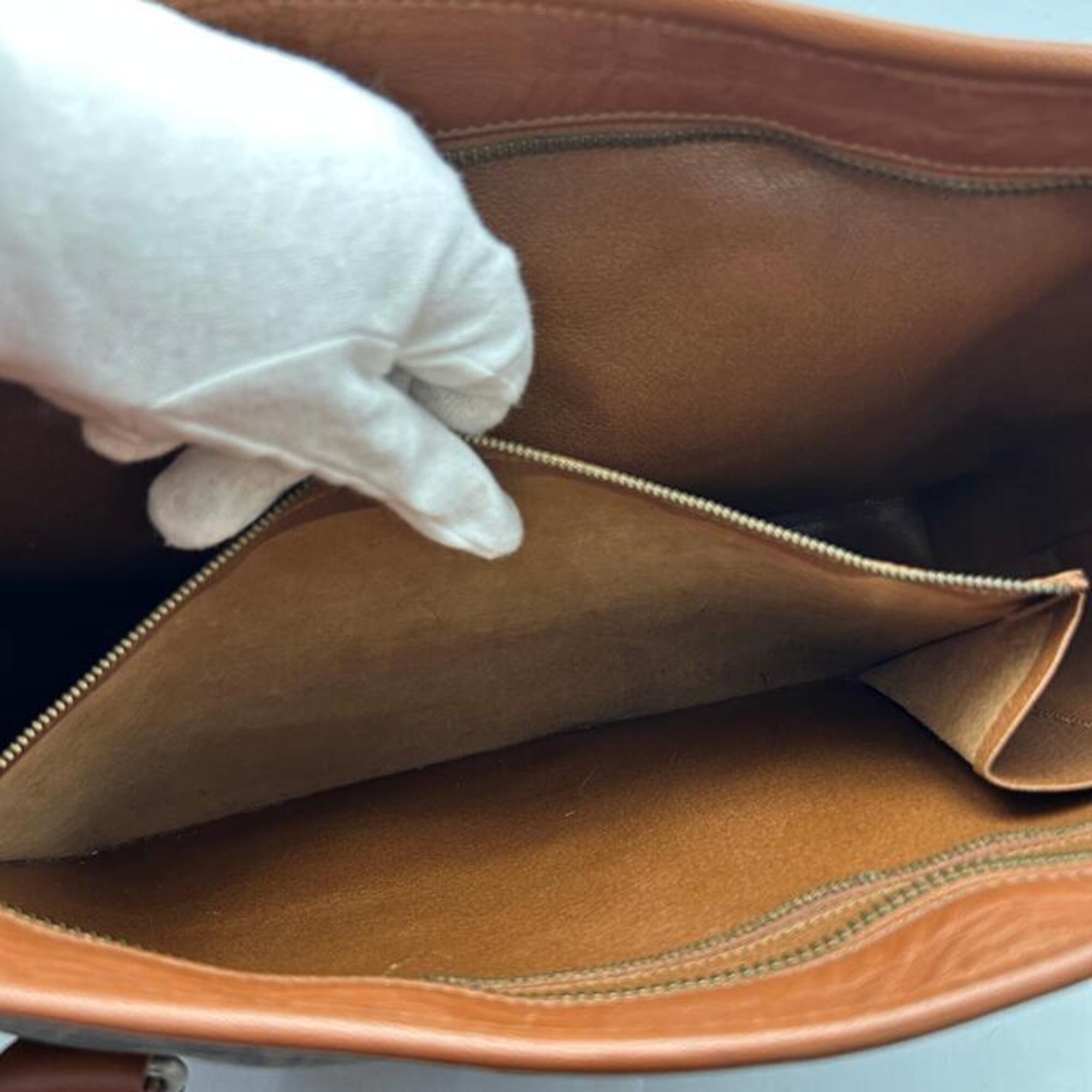Louis Vuitton Monogram Brown Leather Tote Bag (Pre-Owned)