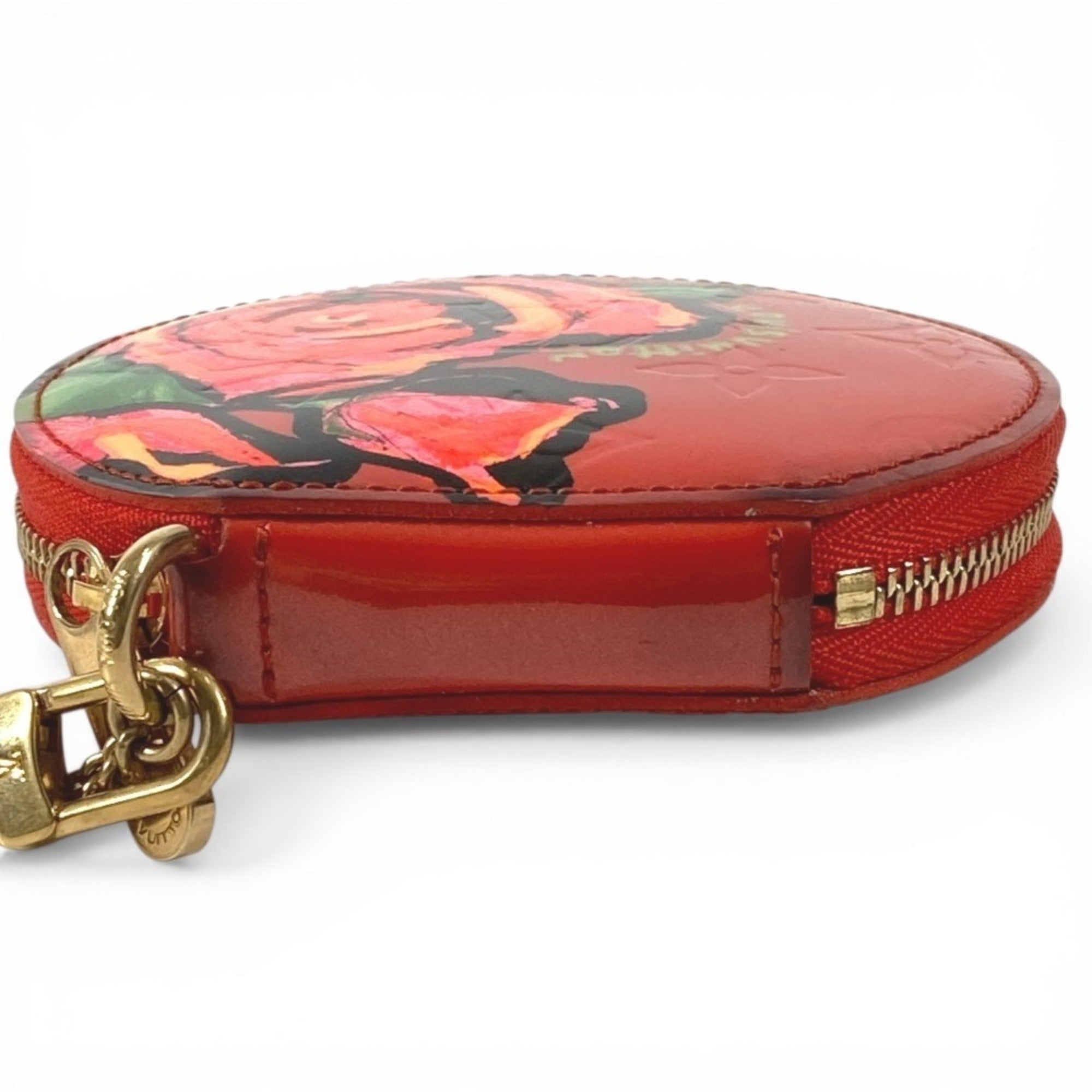 Louis Vuitton Monogram Vernis Orange Sunset Monogram Vernis Coin Purse/Coin Case (Pre-Owned)
