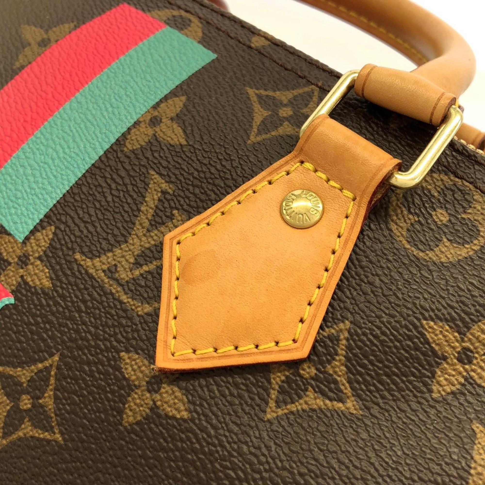 Louis Vuitton Marron Monogram Coated Canvas Boston Bag (Pre-Owned)
