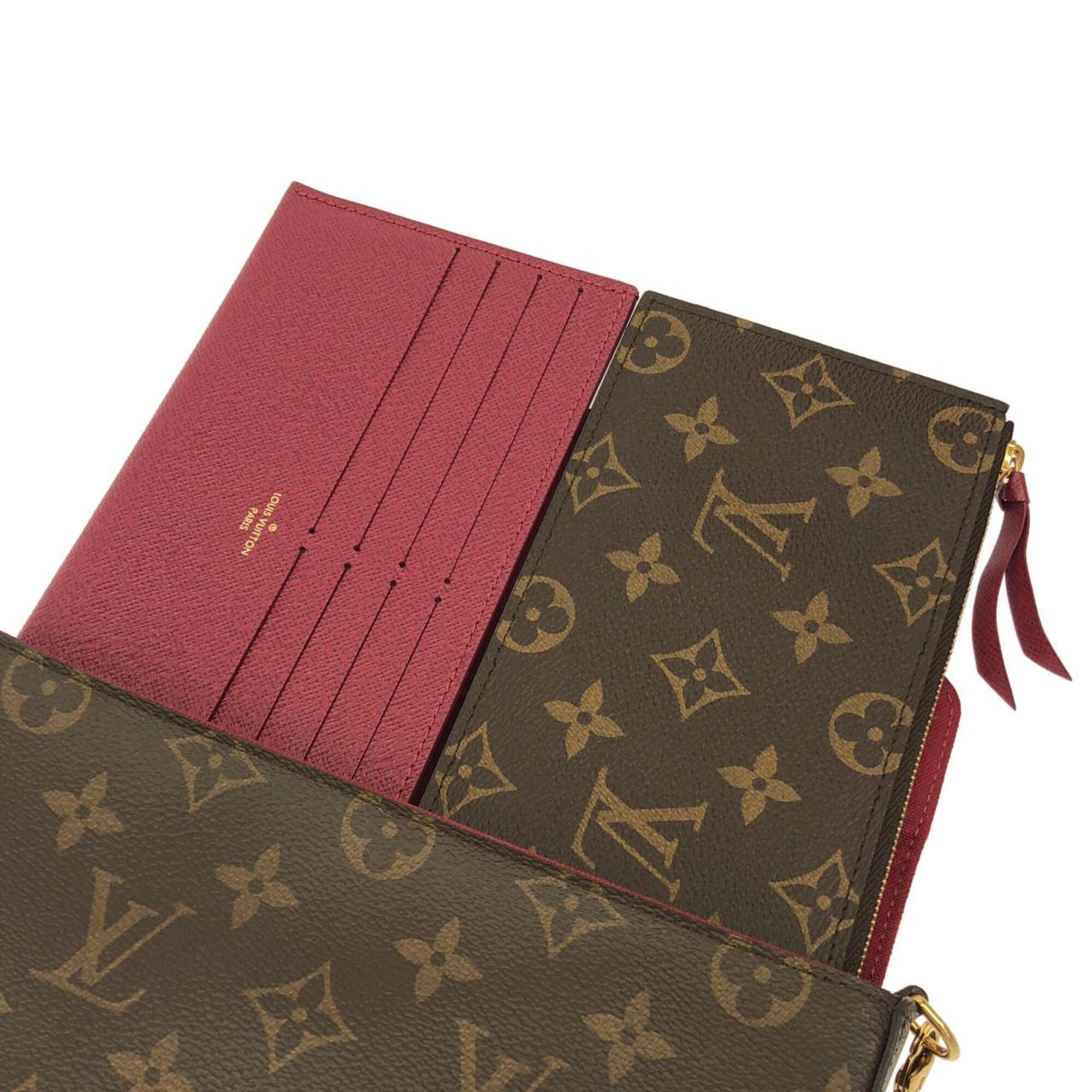 Louis Vuitton Monogram Marron Monogram Coated Canvas Pochette Pouch Shoulder Bag (Pre-Owned)