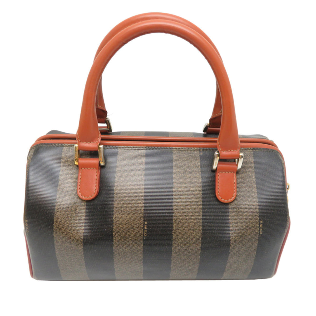Fendi Brown Pvc Leather Boston Bag (Pre-Owned)