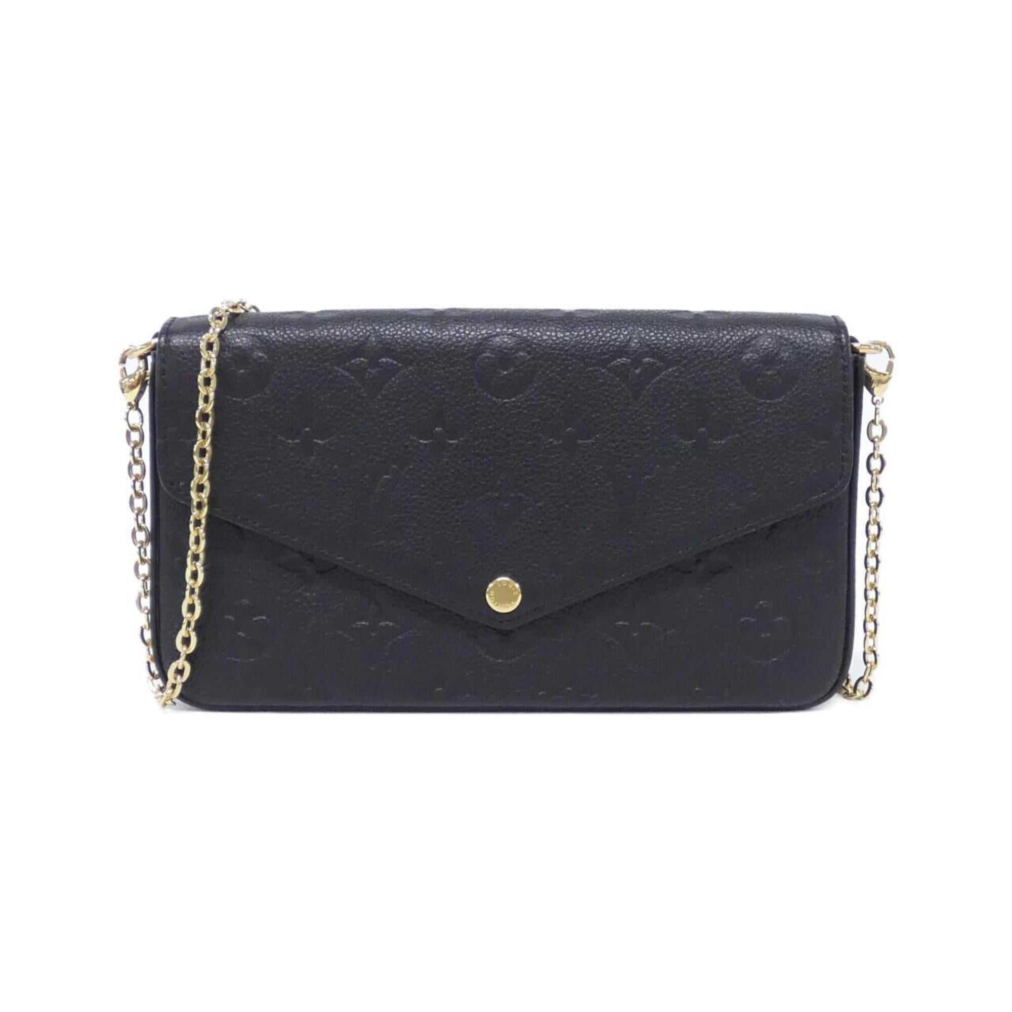 Louis Vuitton Black Leather Pochette Shoulder Bag (Pre-Owned)