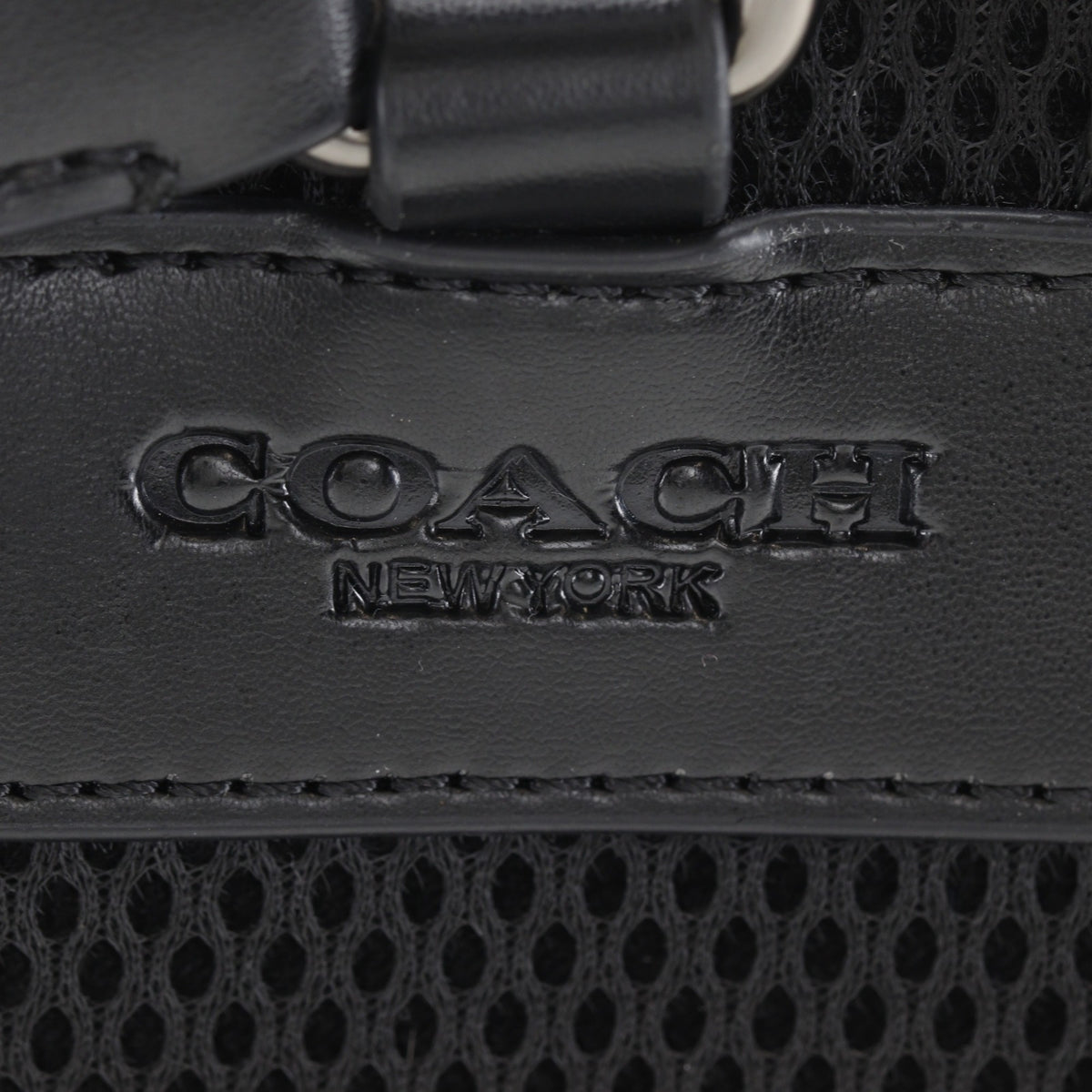 Coach Signature Black Pvc Sling Bag (Pre-Owned)