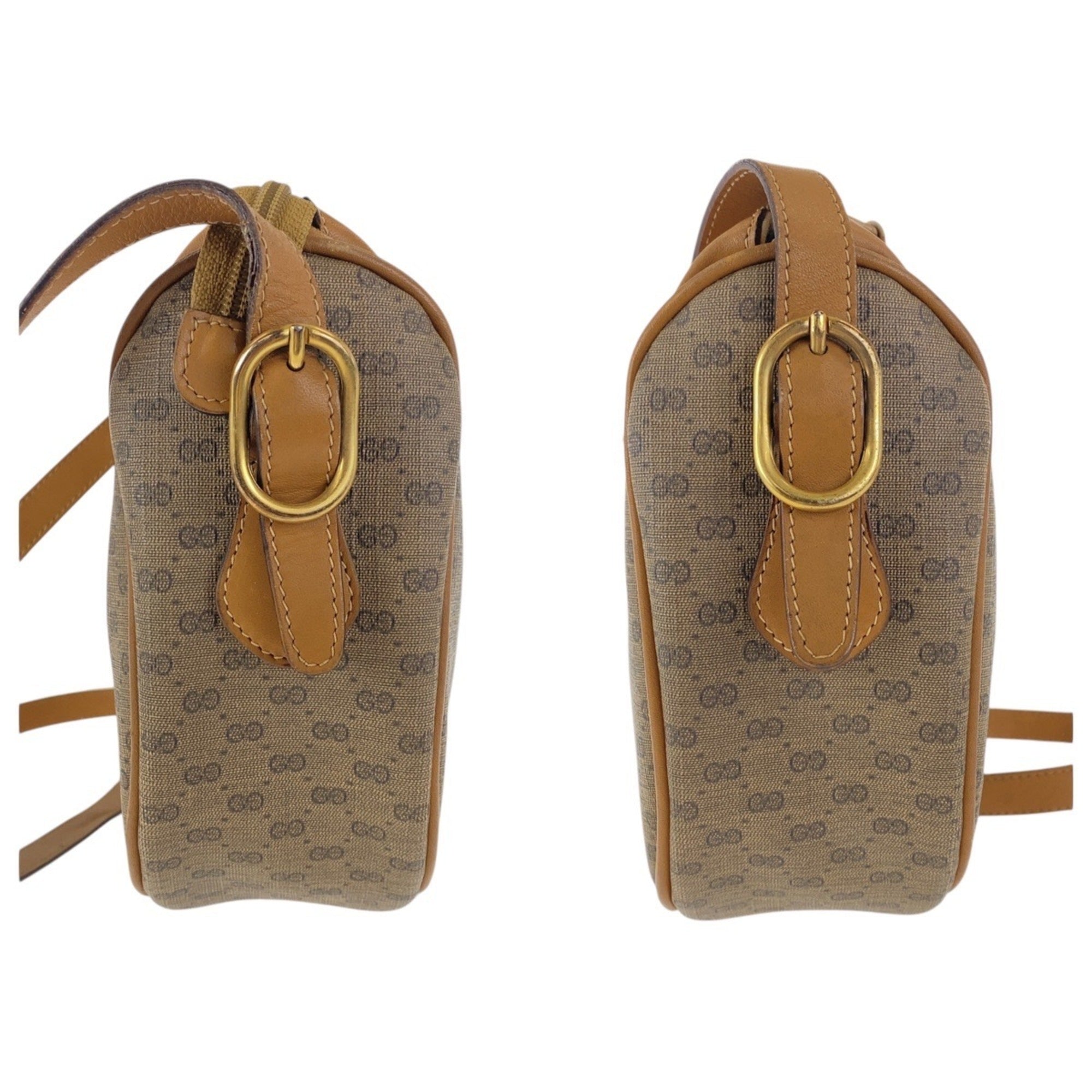 Gucci Brown Gg Supreme Leather Pochette Shoulder Bag (Pre-Owned)
