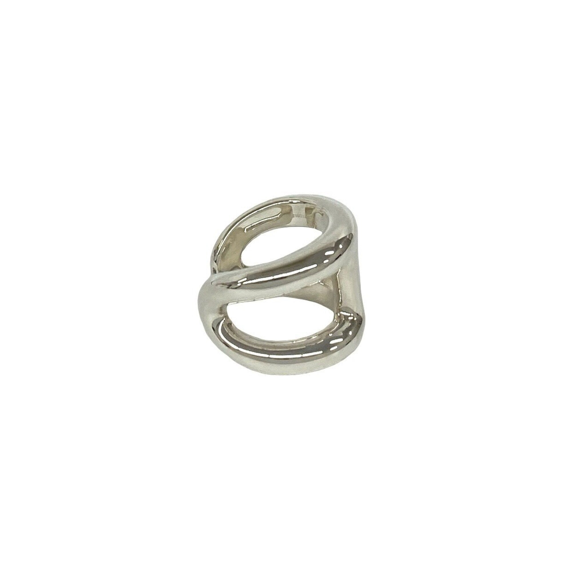 Hermes Silver Silver 925 Band Ring (Pre-Owned)