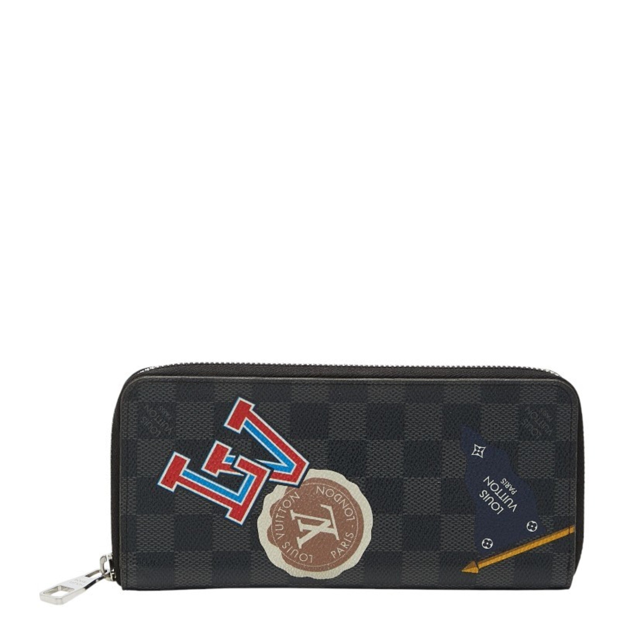 Louis Vuitton Black Pvc Long Wallet (Bi-Fold) (Pre-Owned)