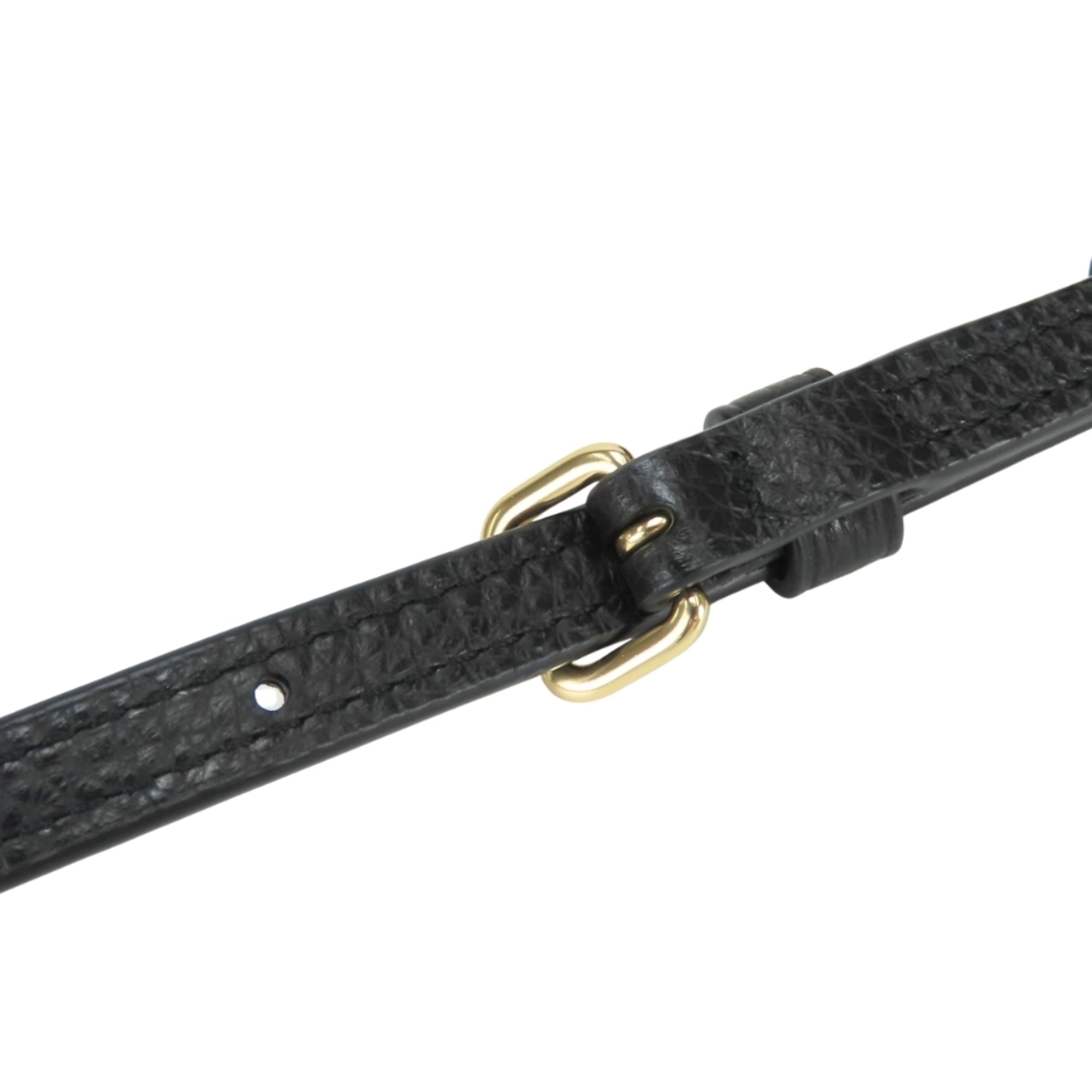 Coach Black Leather Pochette Shoulder Bag (Pre-Owned)