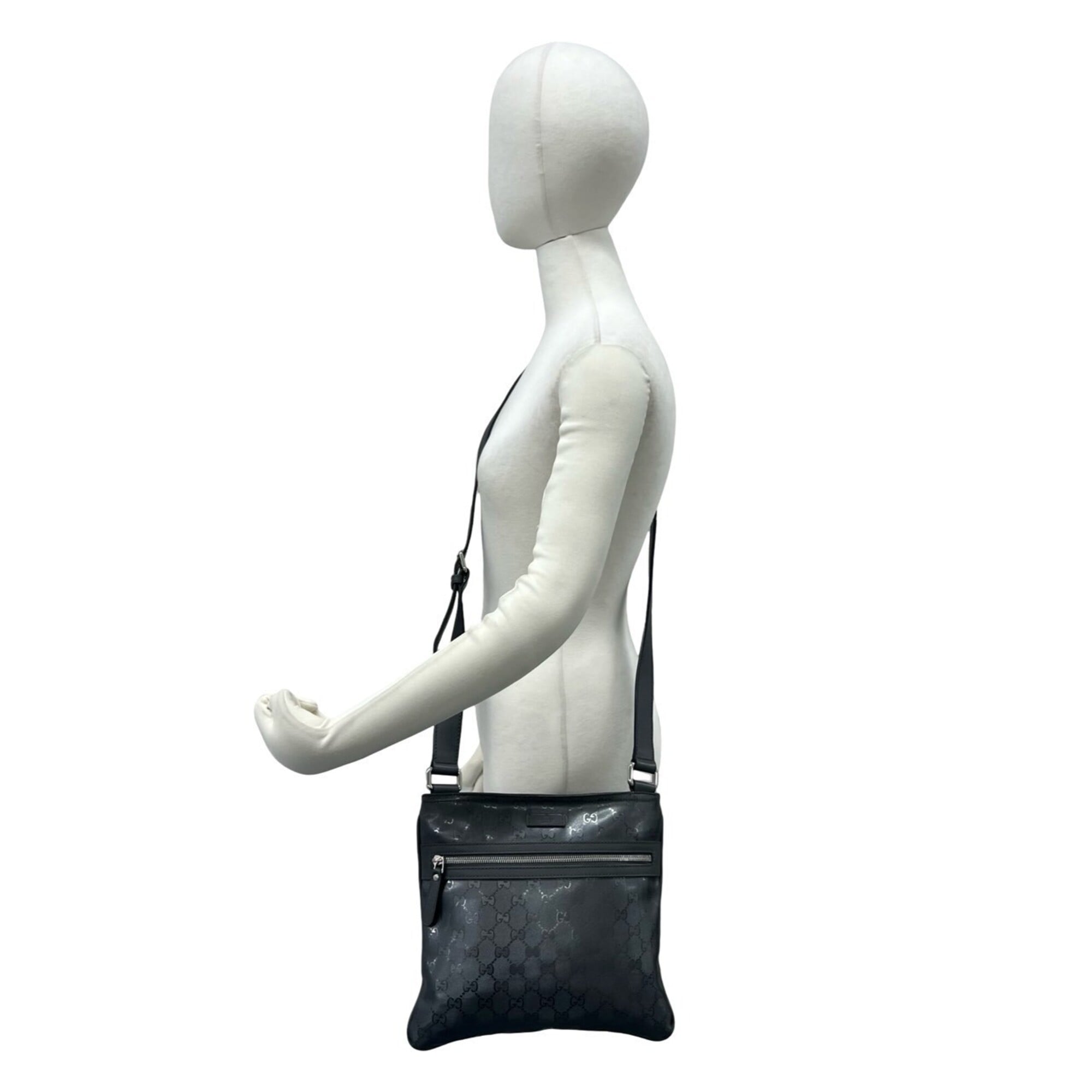 Gucci Gray Pvc Leather Pochette Shoulder Bag (Pre-Owned)