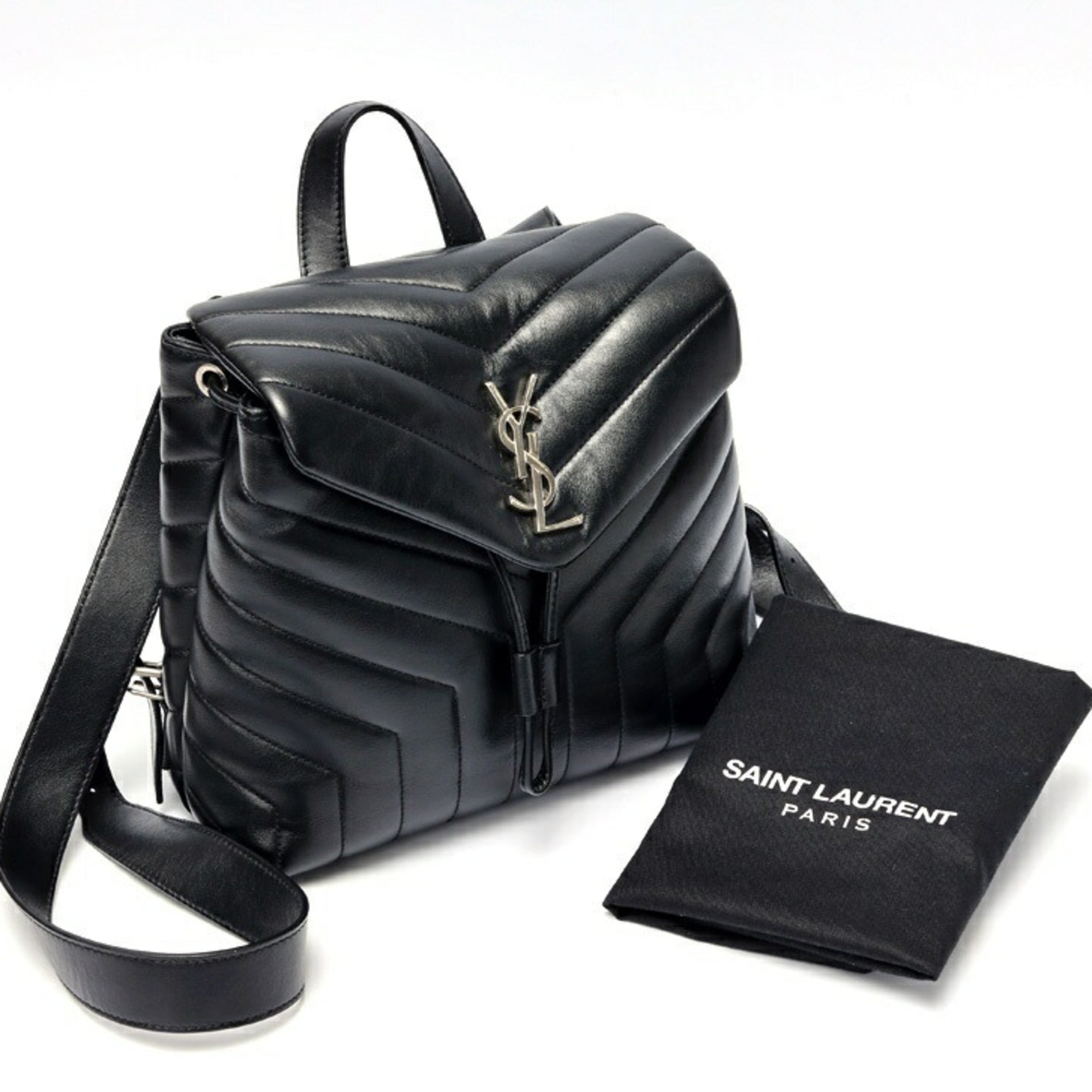 Saint Laurent Black Leather Backpack (Pre-Owned)