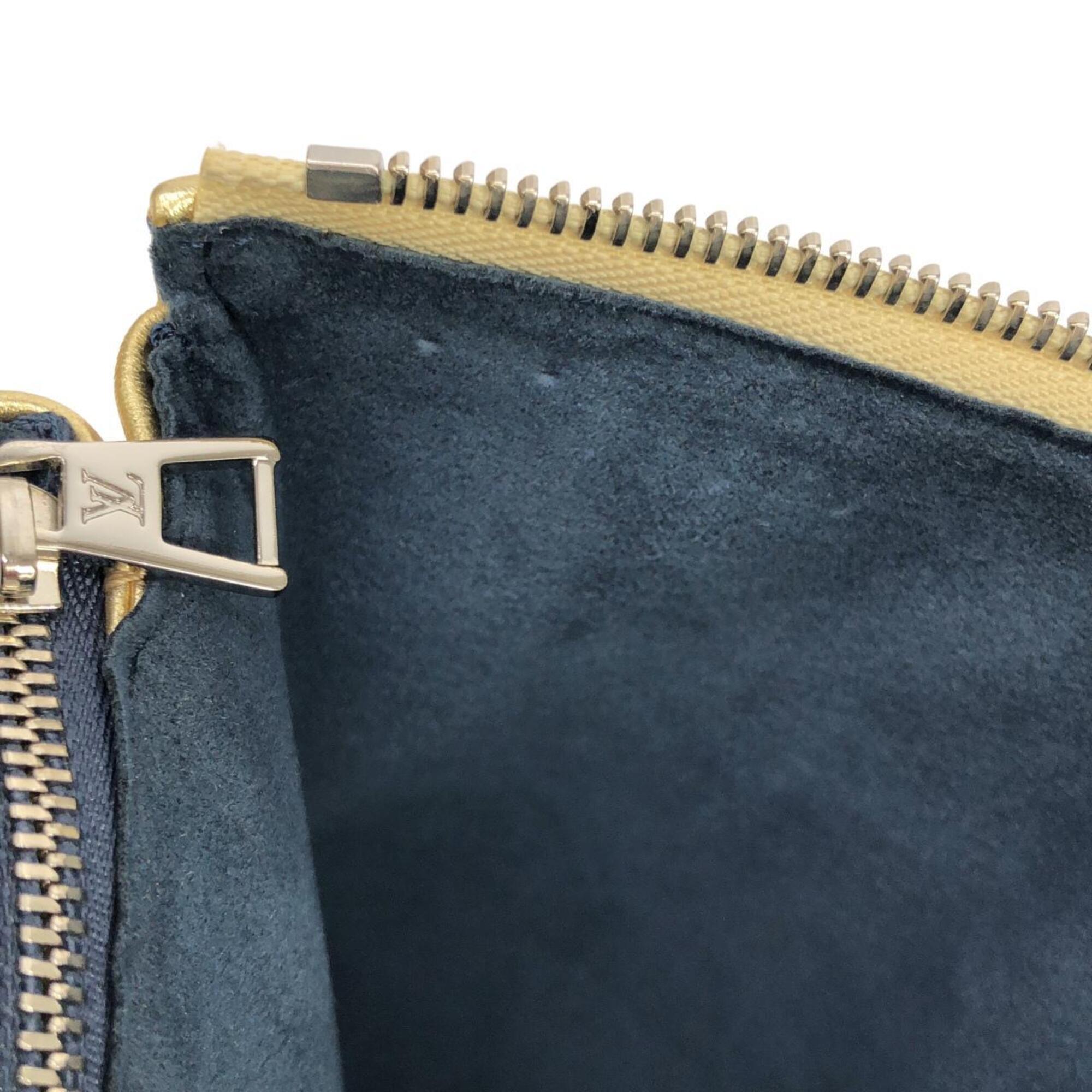 Louis Vuitton Gold Leather Shoulder Bag (Pre-Owned)