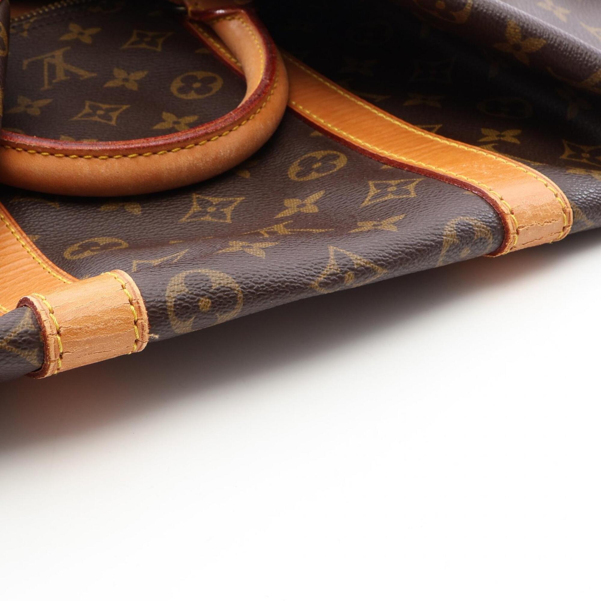 Louis Vuitton Brown Monogram Coated Canvas Leather Boston Bag Handbag (Pre-Owned)