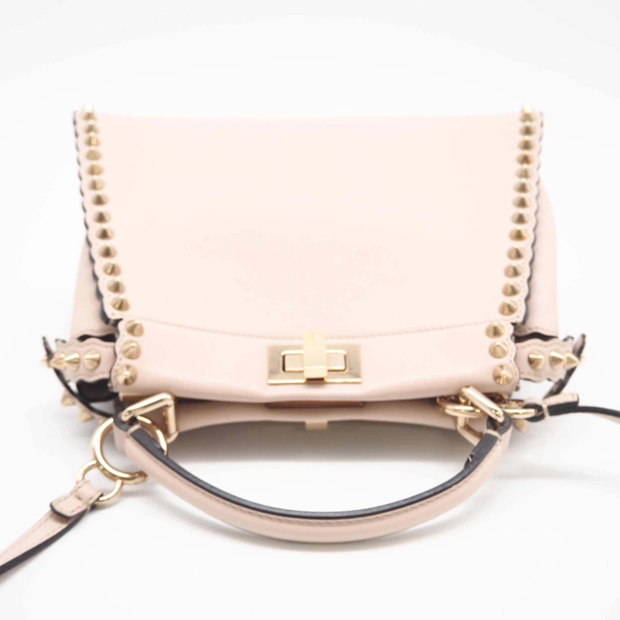 Fendi Pink Pink Gold Leather Handbag (Pre-Owned)