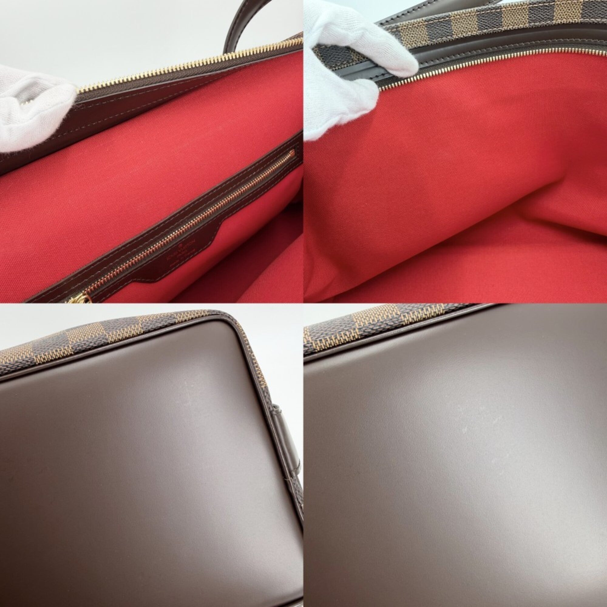 Louis Vuitton Brown Damier Canvas Handbag Tote Bag (Pre-Owned)
