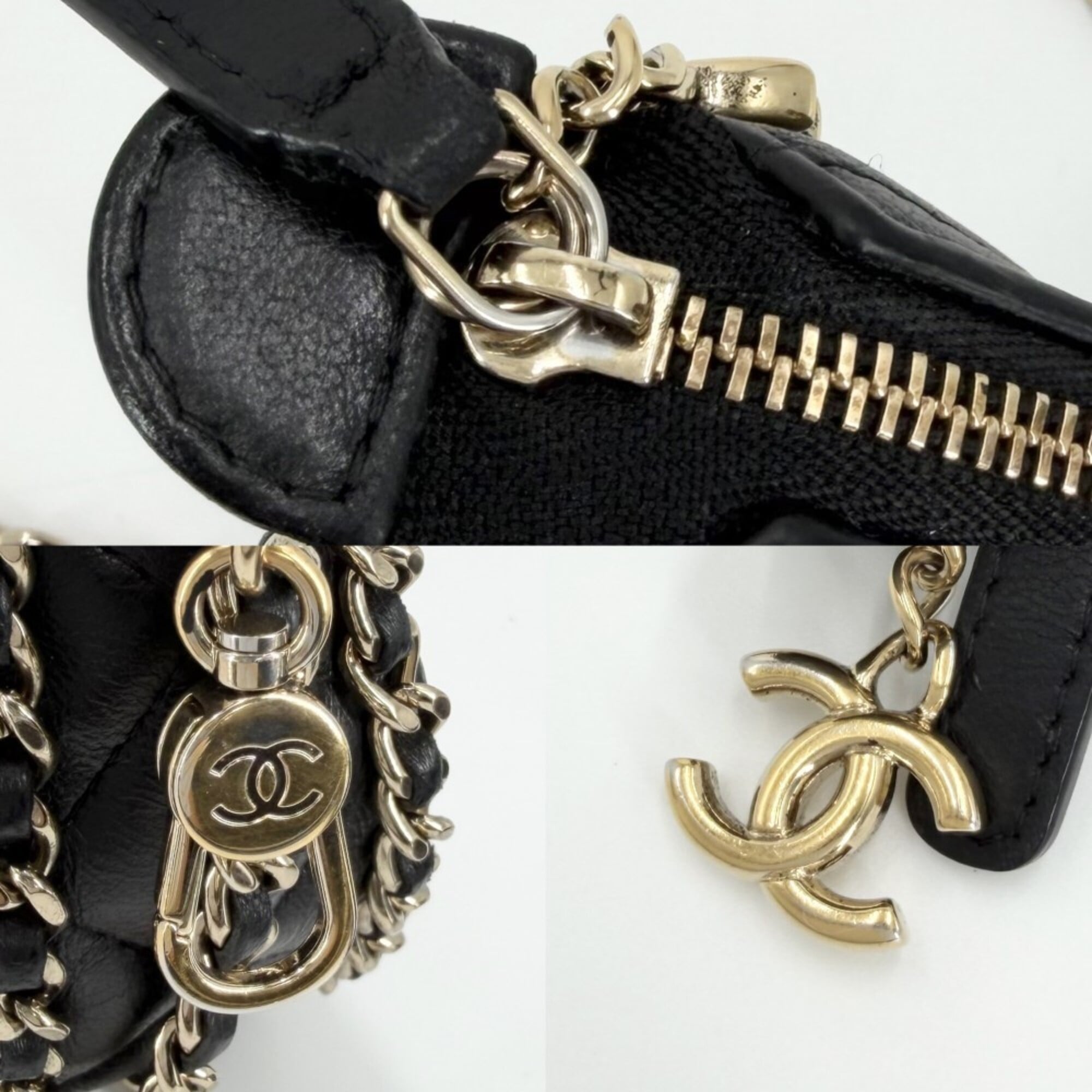 Chanel Black Leather Shoulder Bag (Pre-Owned)