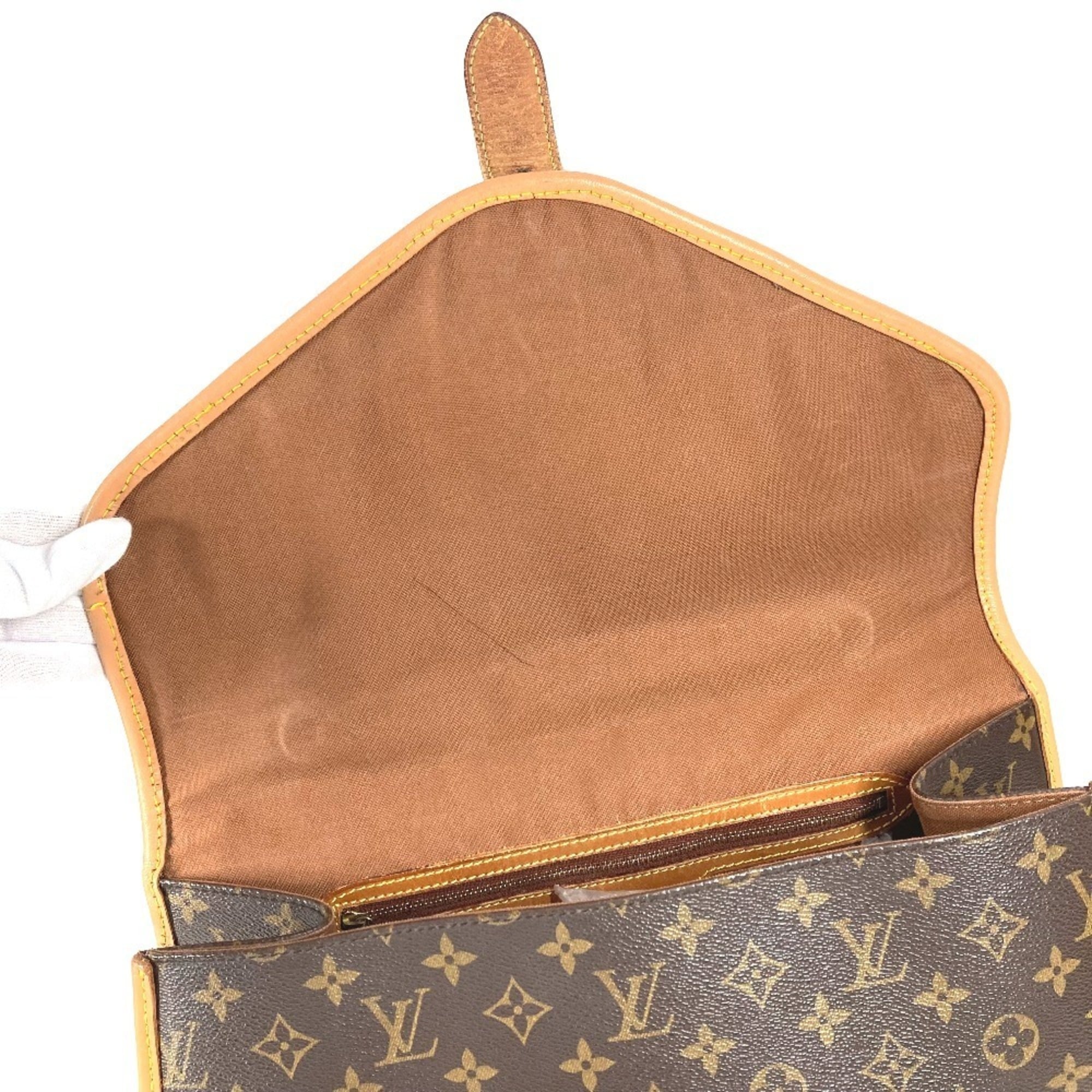 Louis Vuitton Brown Galle Monogram Monogram Briefcase Handbag (Pre-Owned)