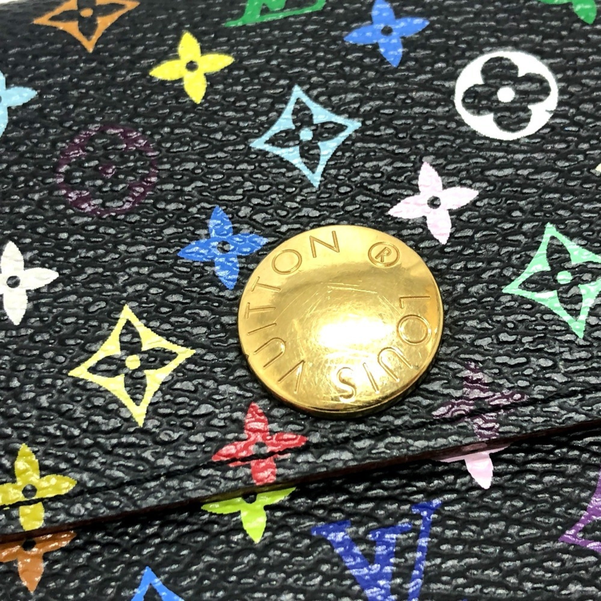 Louis Vuitton Black Monogram Multicolore Long Wallet (Bi-Fold) (Pre-Owned)