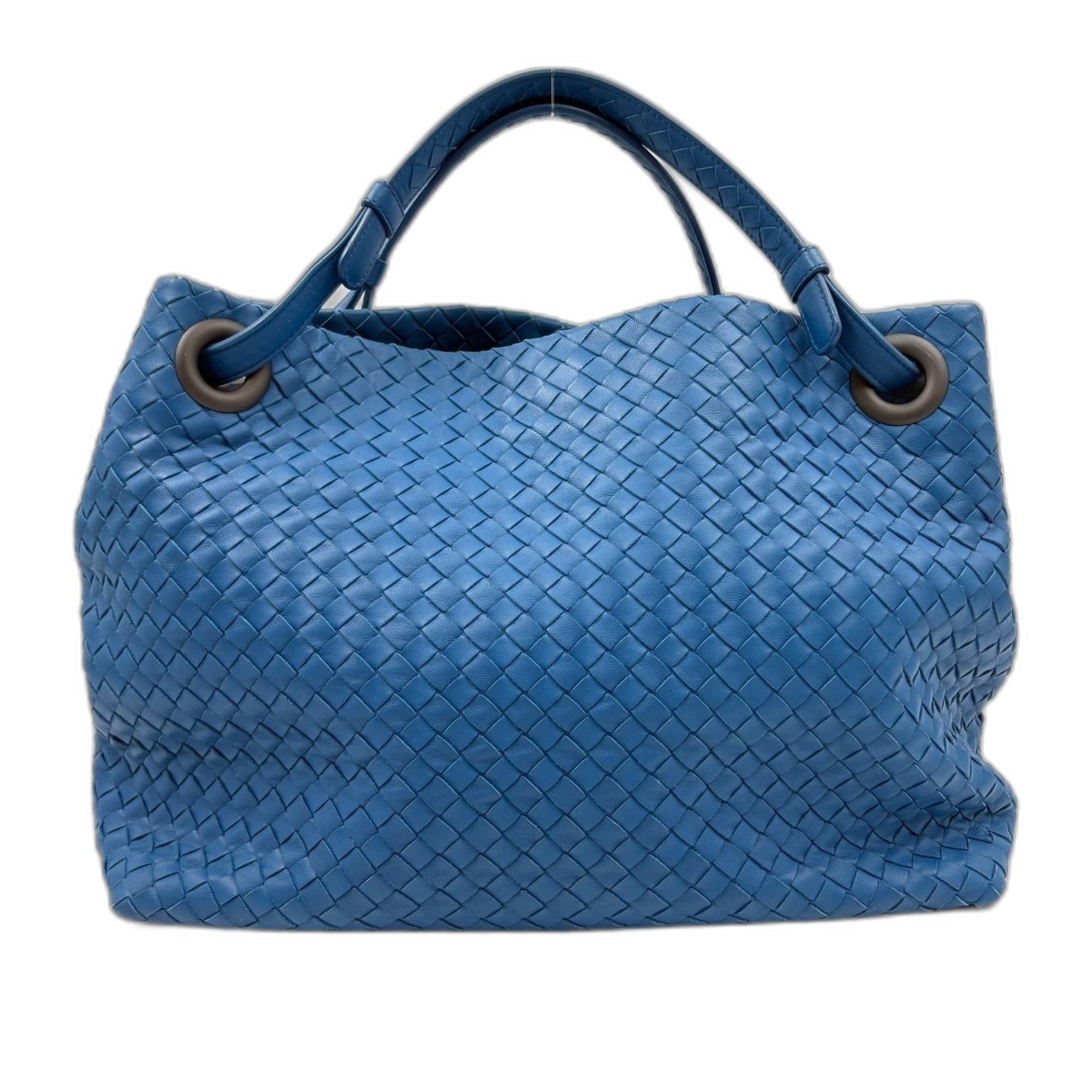 Bottega Veneta Blue Intrecciato Tote Bag (Pre-Owned)