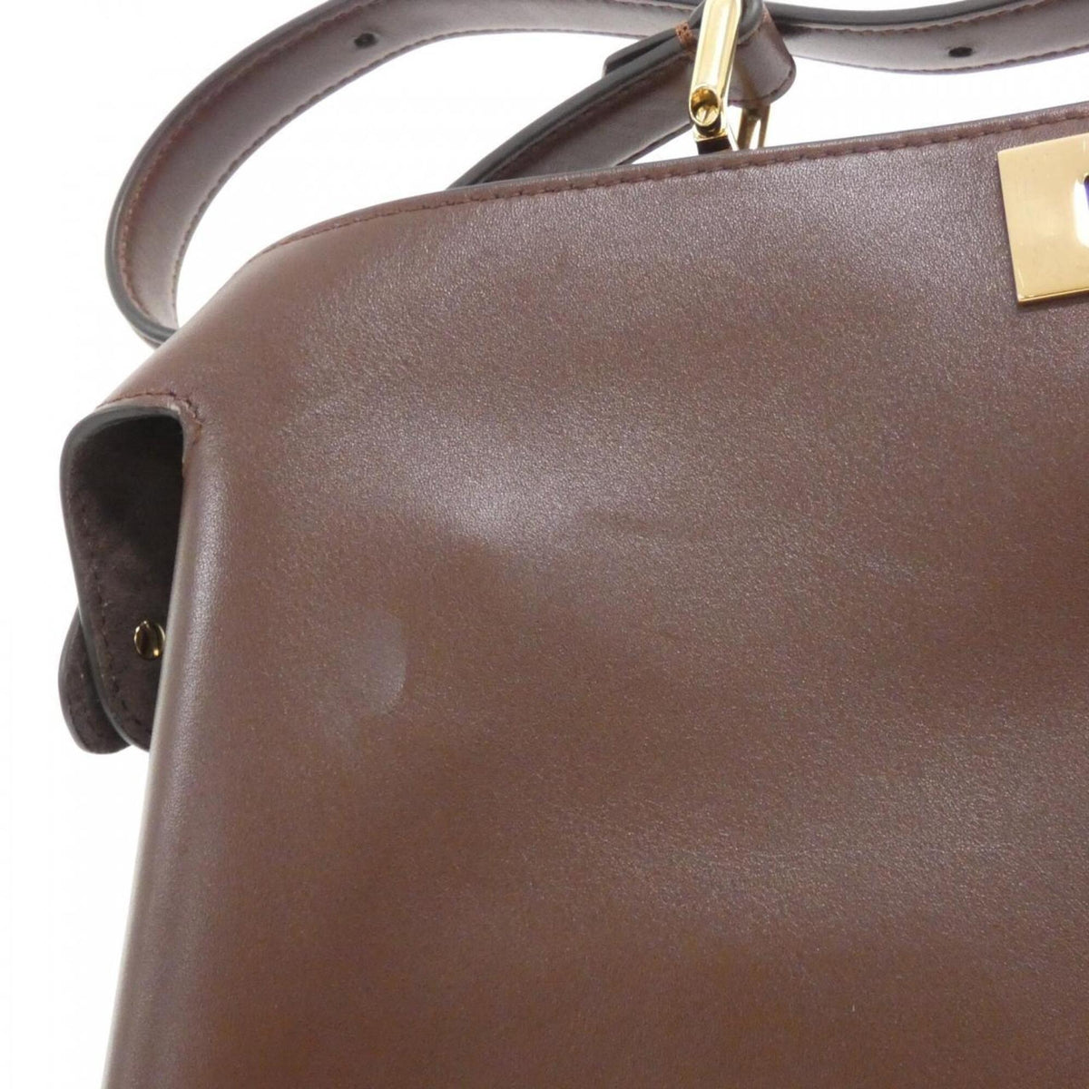 Fendi Dark Brown Leather Handbag (Pre-Owned)