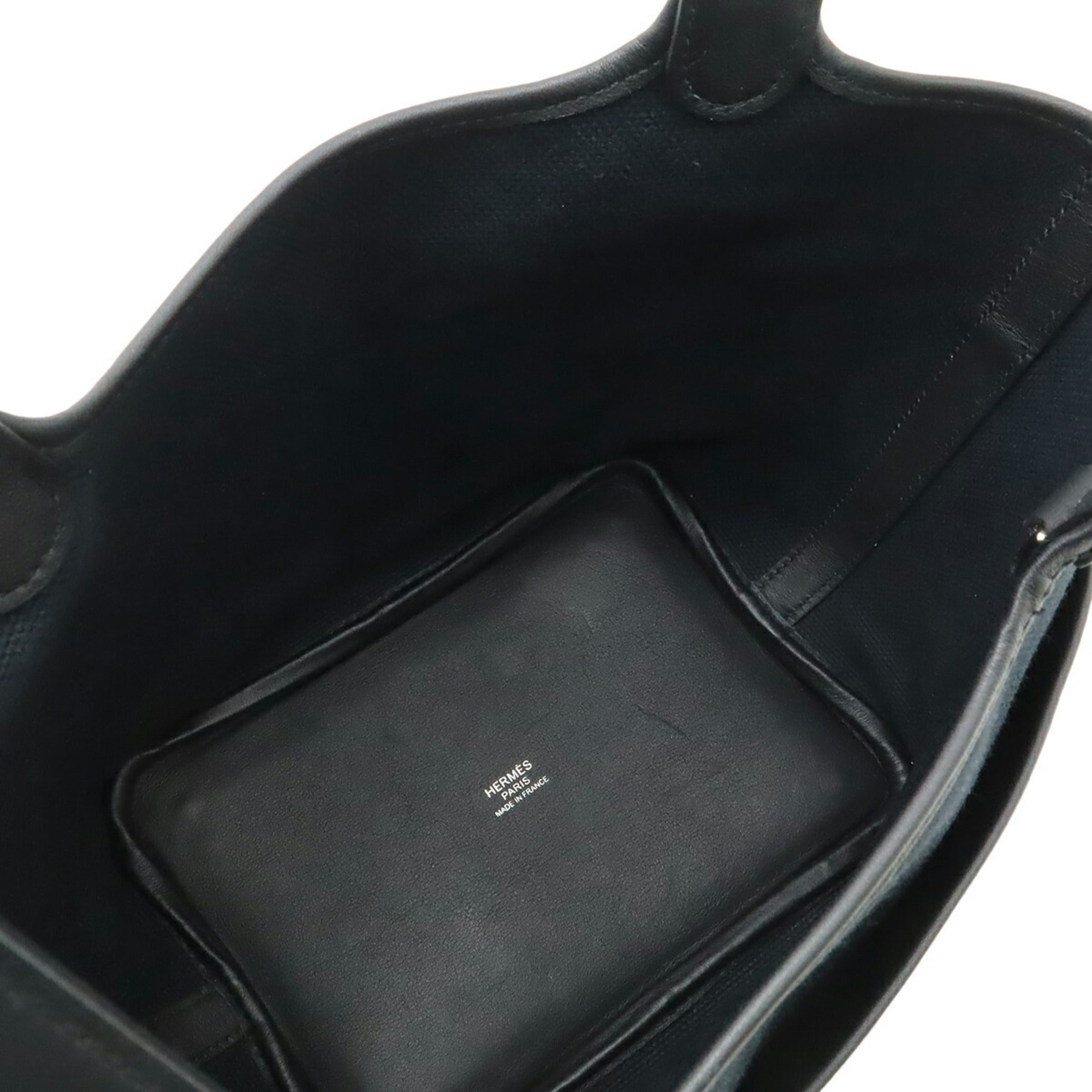 Hermes Picotin Black Swift Leather Handbag Tote Bag (Pre-Owned)