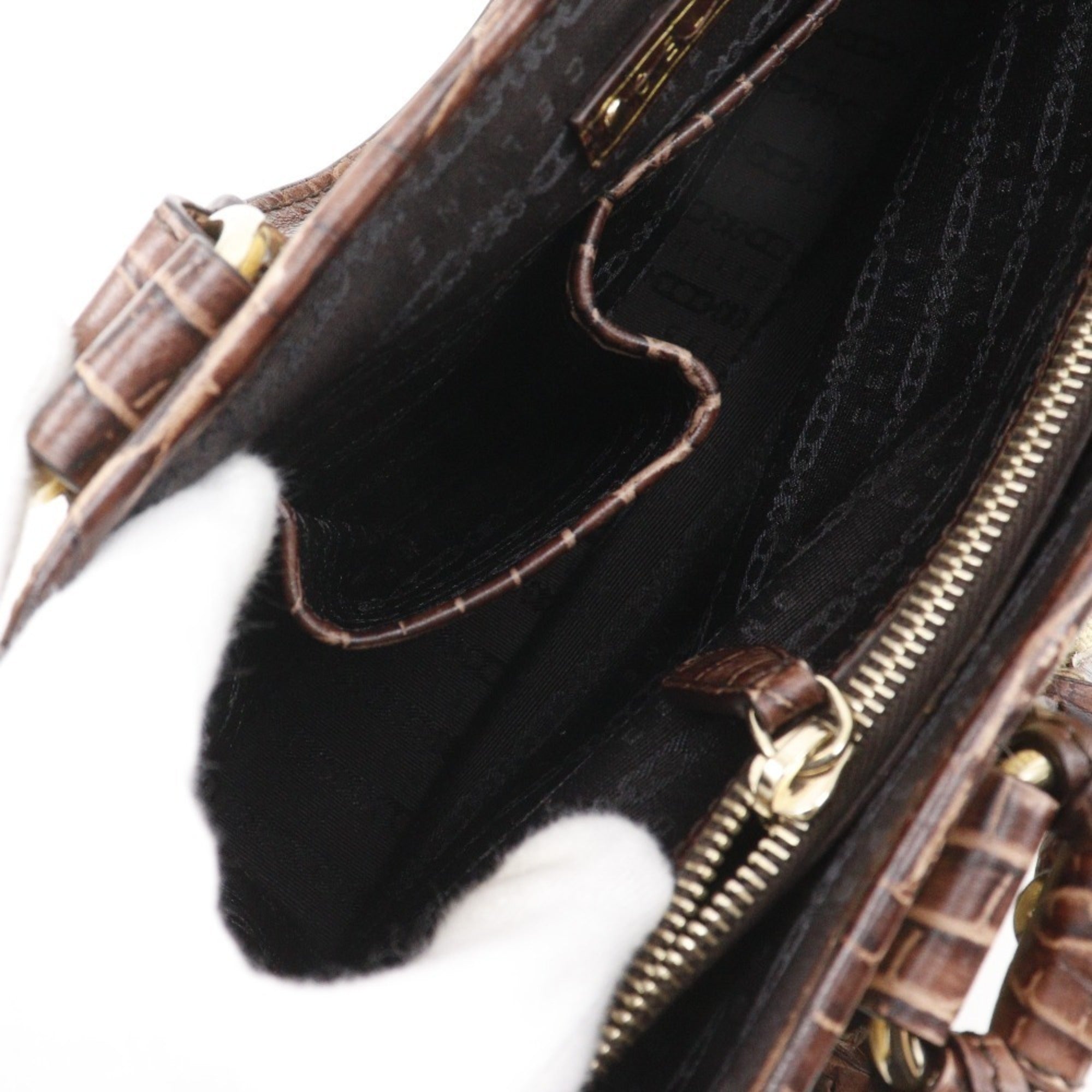 Celine Boogie Brown Straw Leather Handbag (Pre-Owned)