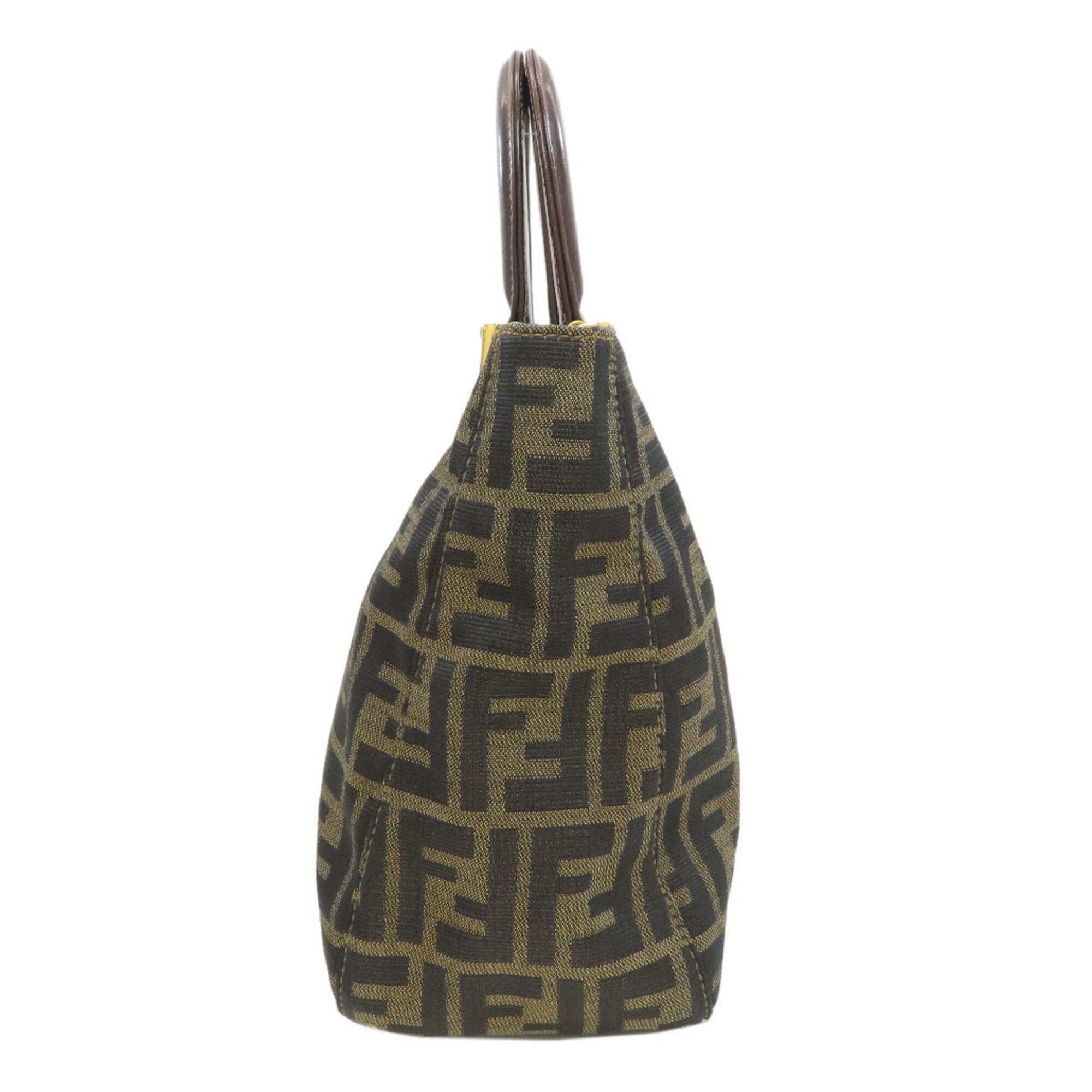 Fendi Zucca Brown Zucca Handbag (Pre-Owned)