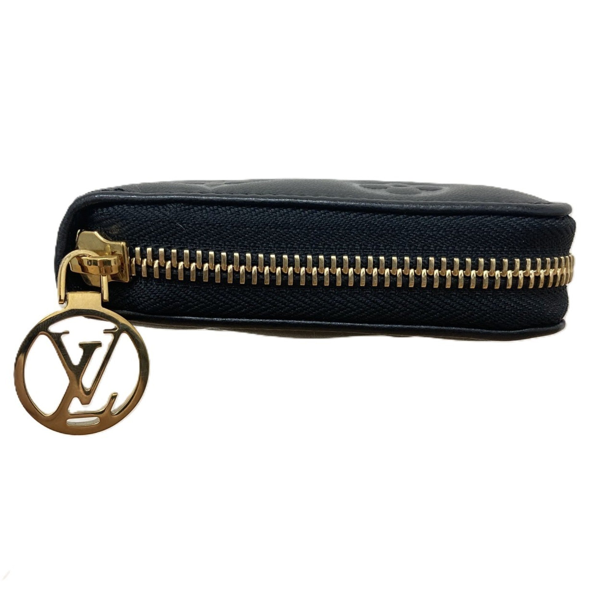 Louis Vuitton Black Noir Leather Long Wallet (Bi-Fold) (Pre-Owned)