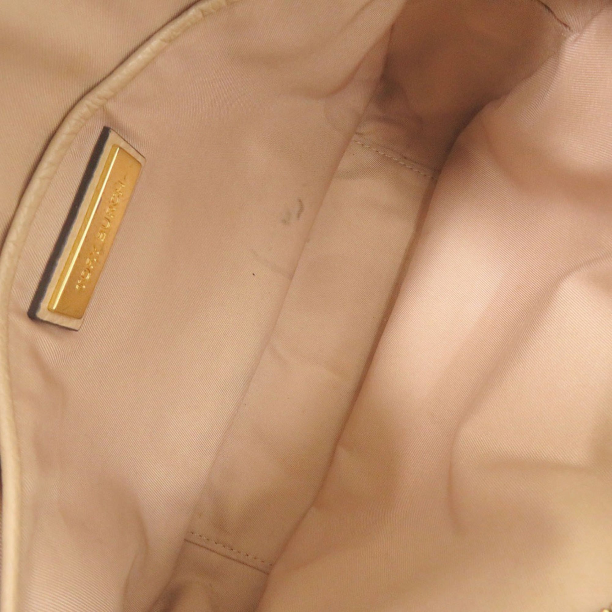 Tory Burch Pink Beige Leather Shoulder Bag (Pre-Owned)