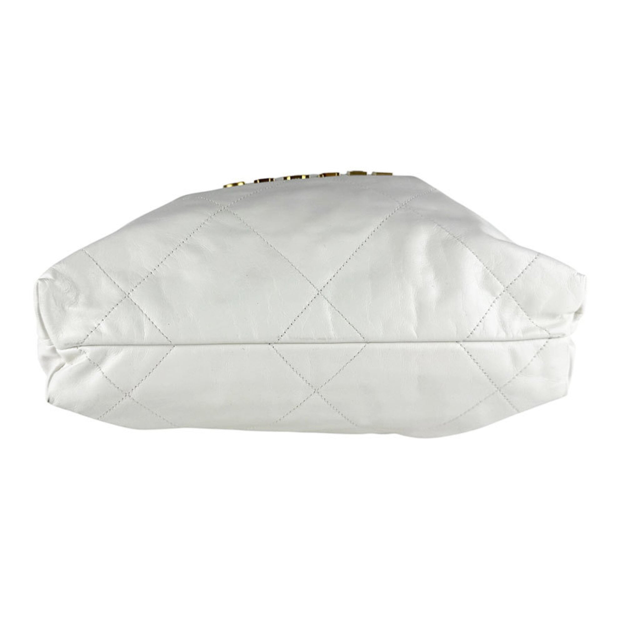 Chanel White Leather Shoulder Bag (Pre-Owned)