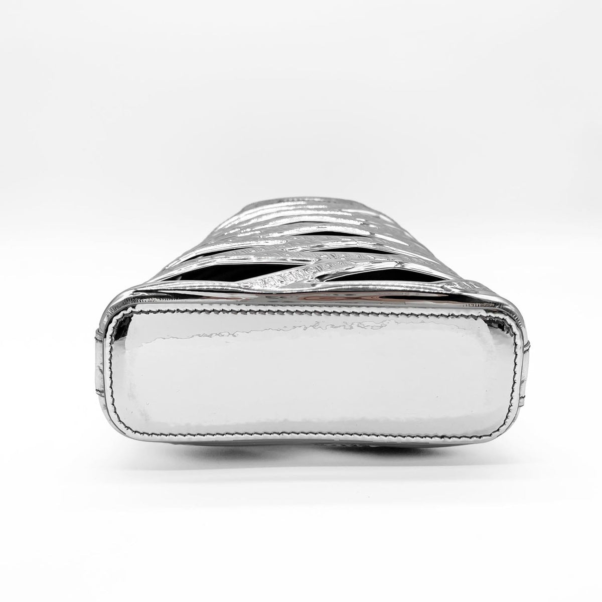 Balenciaga Silver Patent Leather Basket Shoulder Bag (Pre-Owned)